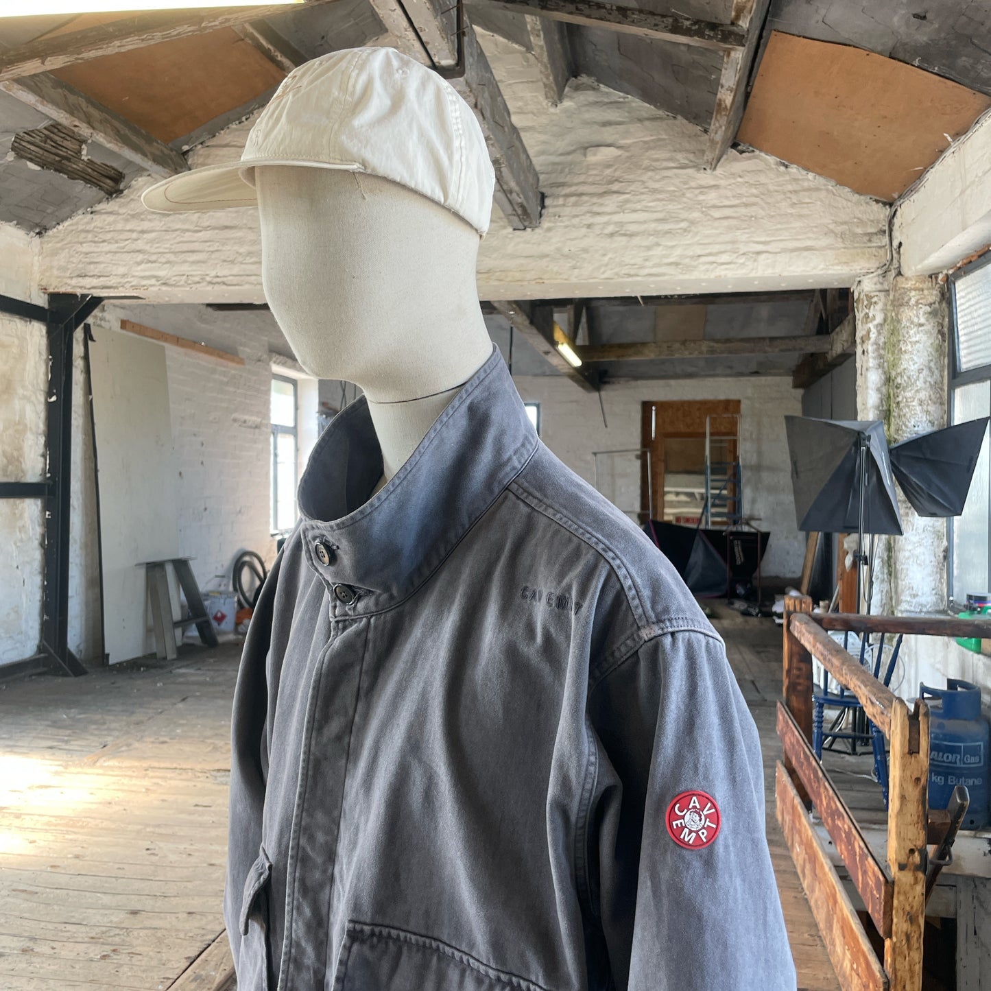 Cav Empt C.E OVERDYE BRUSHED COTTON BUTTON JACKET (L)