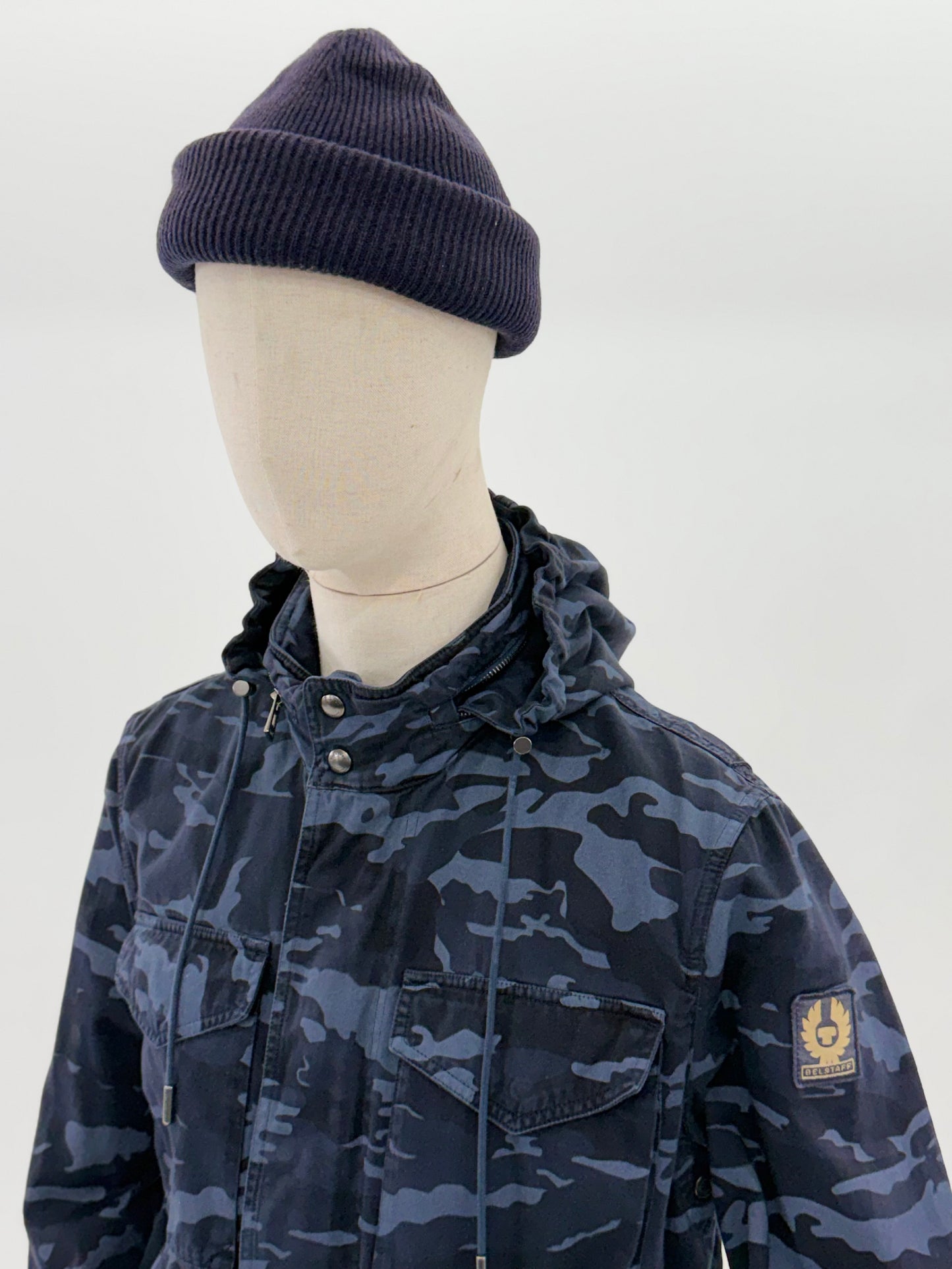 Belstaff Fieldwood camo field jacket - Dark Ink - UK 38