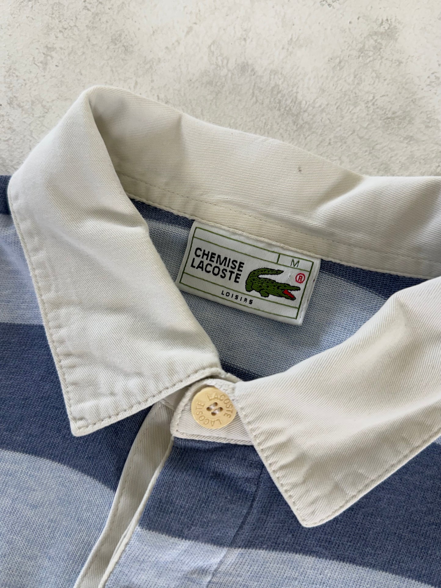 1980s Chemise Lacoste rugby shirt (Medium)