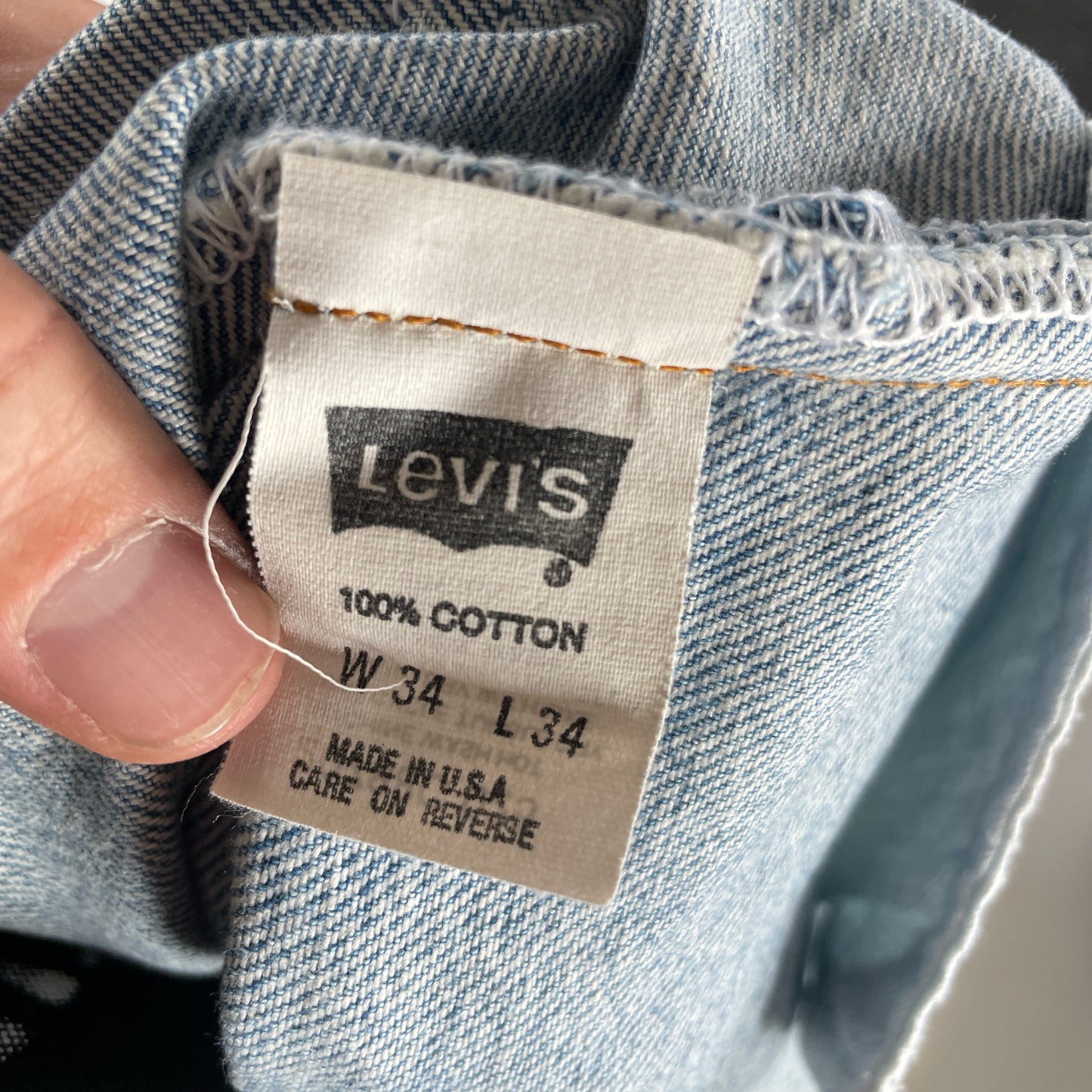Vintage 1991 Levi’s 501 stonewashed jeans 34 x 34