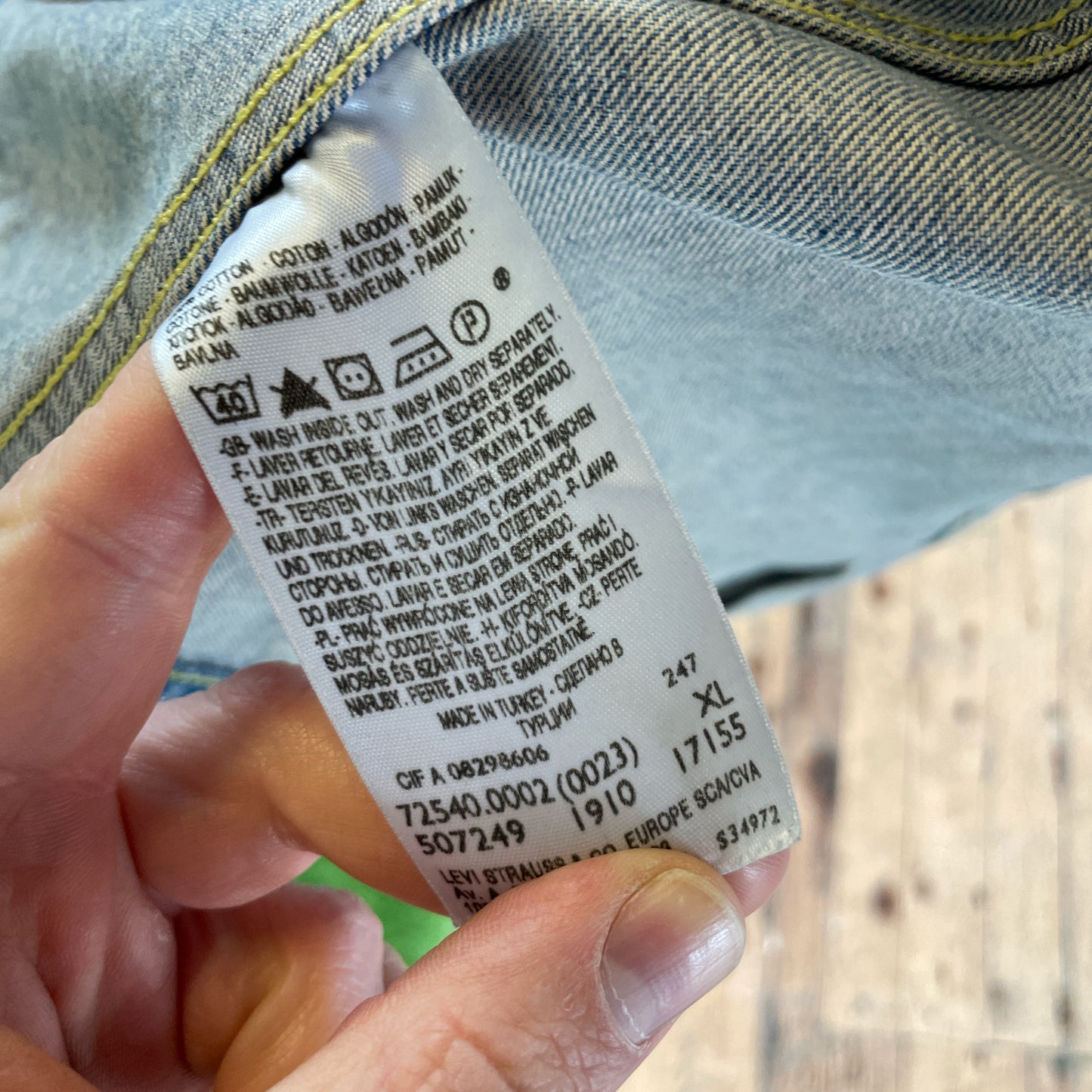 2010 Levi’s 75420 02 201 type 1 red tab denim jacket