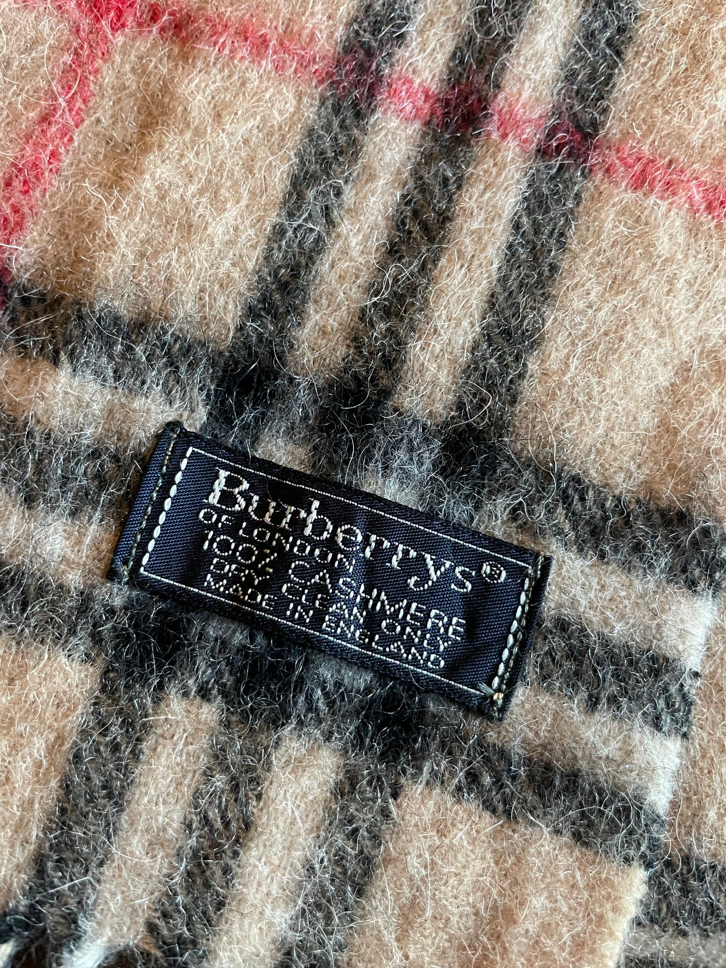 80s Burberrys of London cashmere nova check scarf