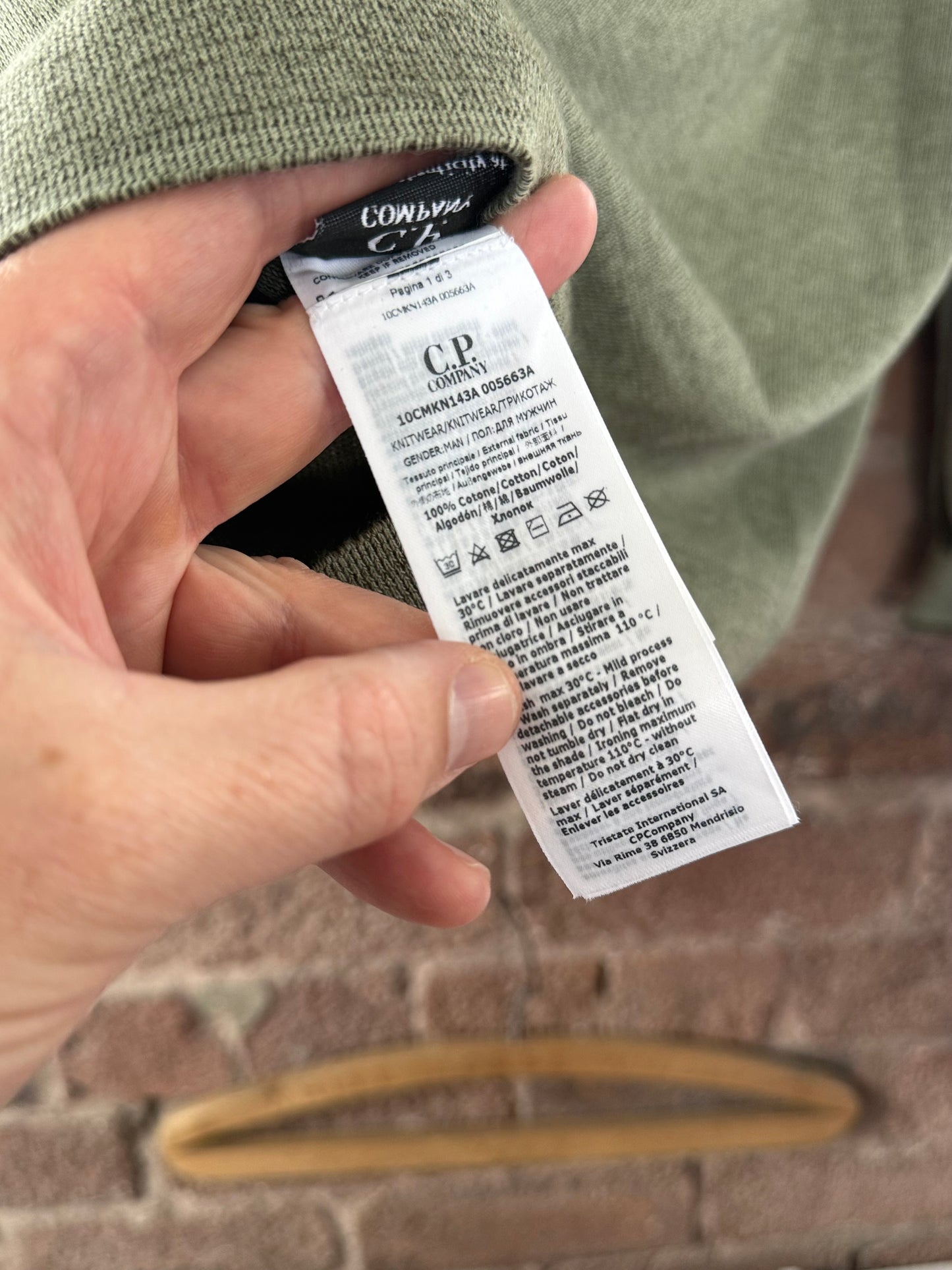 C.P Company Double Face Vanisé Crewneck Lens Knit (XXL)