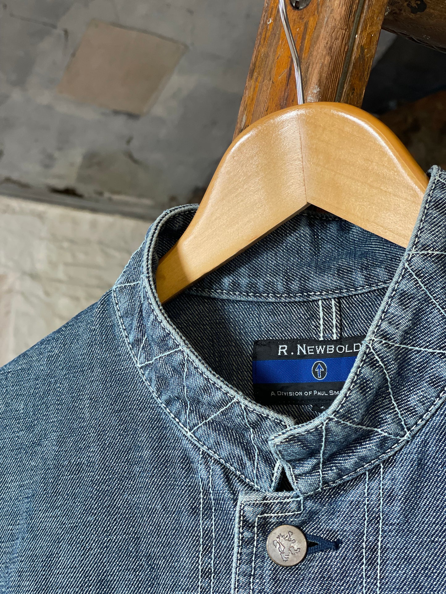 R. Newbold yellow line selvedge railroad jacket (L)