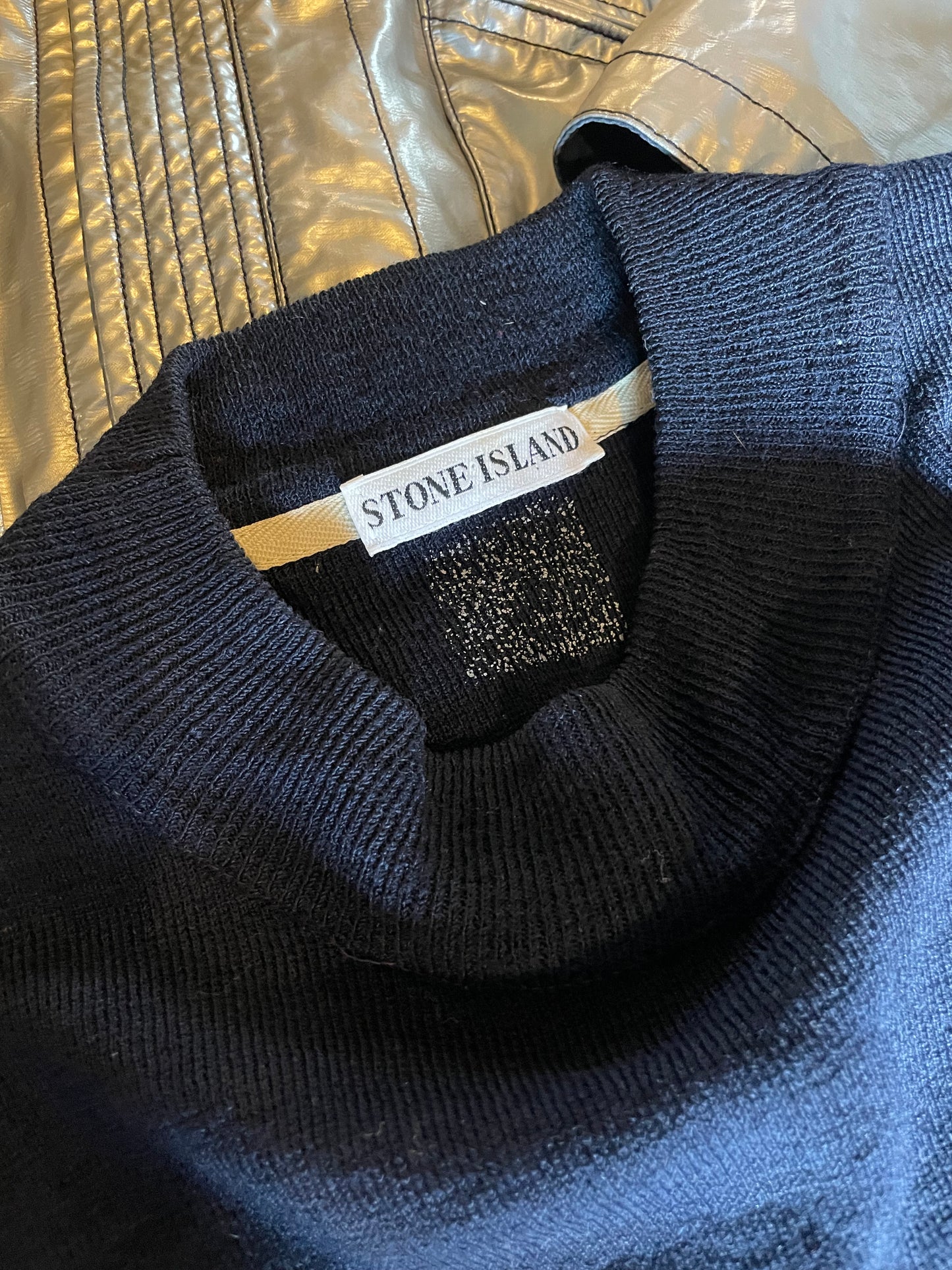 1980s Stone Island spell out knit (L)