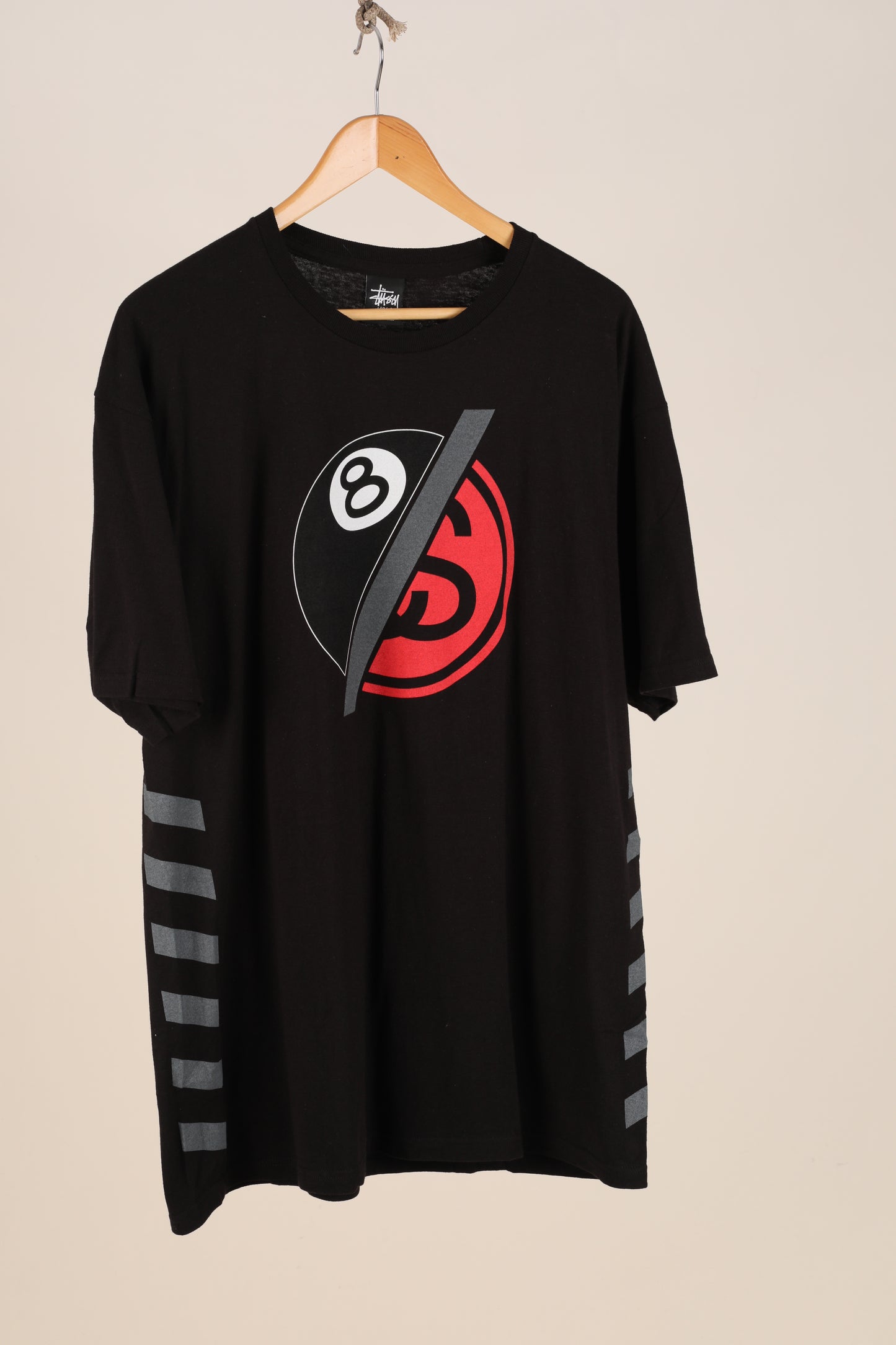 Deadstock Stussy 8 Ball S Link logo tee - Black - (M,L)