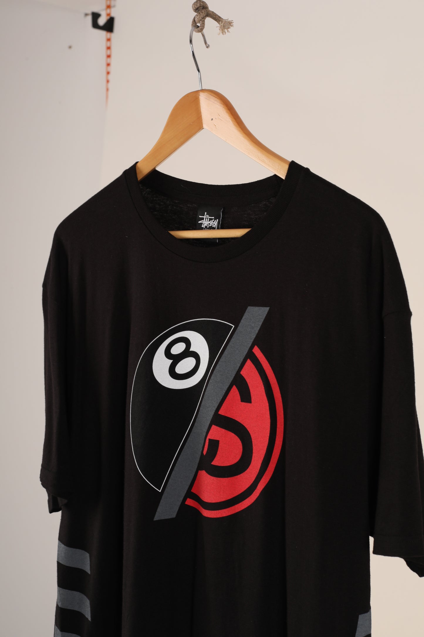 Deadstock Stussy 8 Ball S Link logo tee - Black - (M,L)