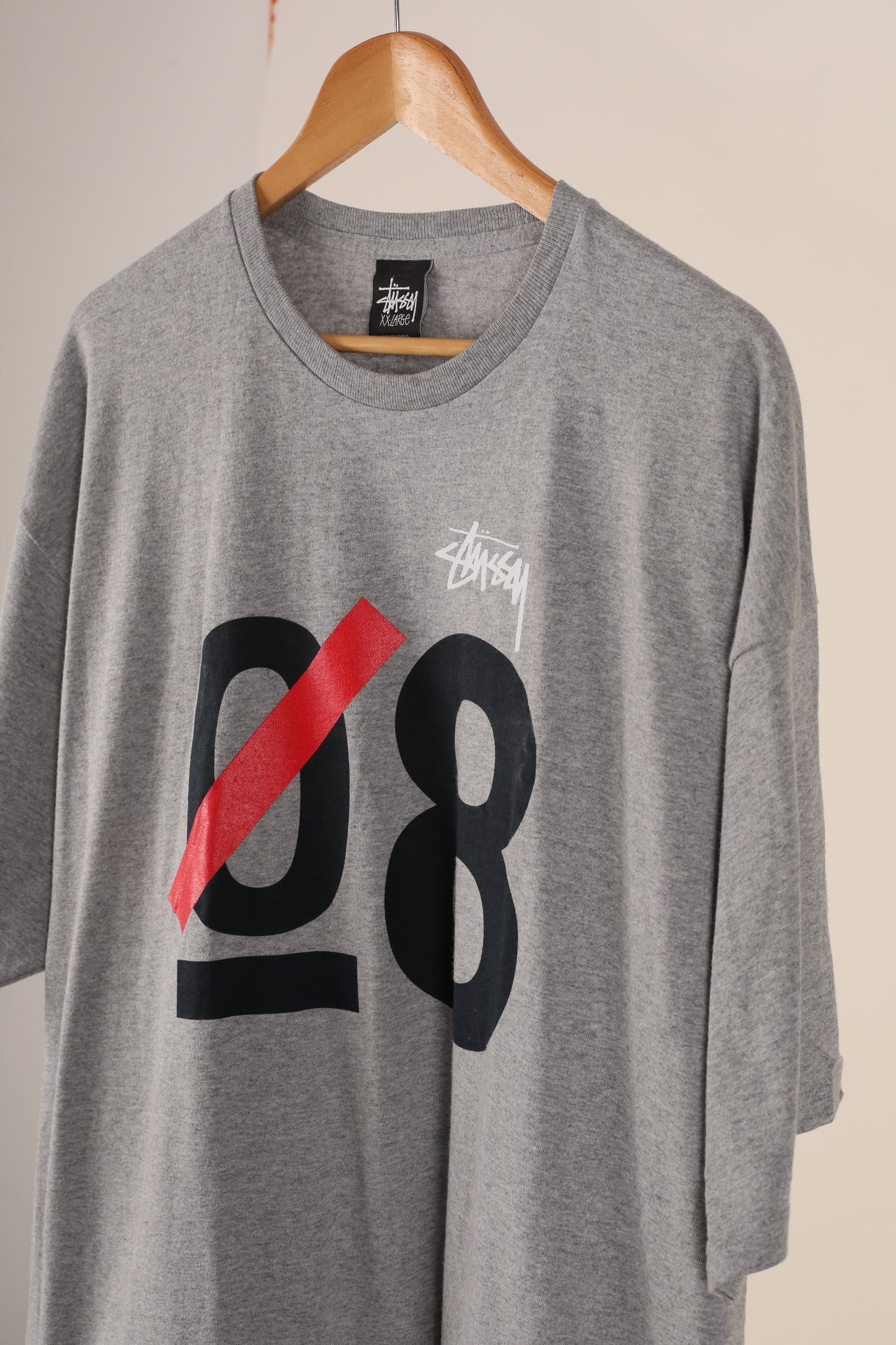 Deadstock Stussy 8 tee - Heather Grey (XL/XXL)