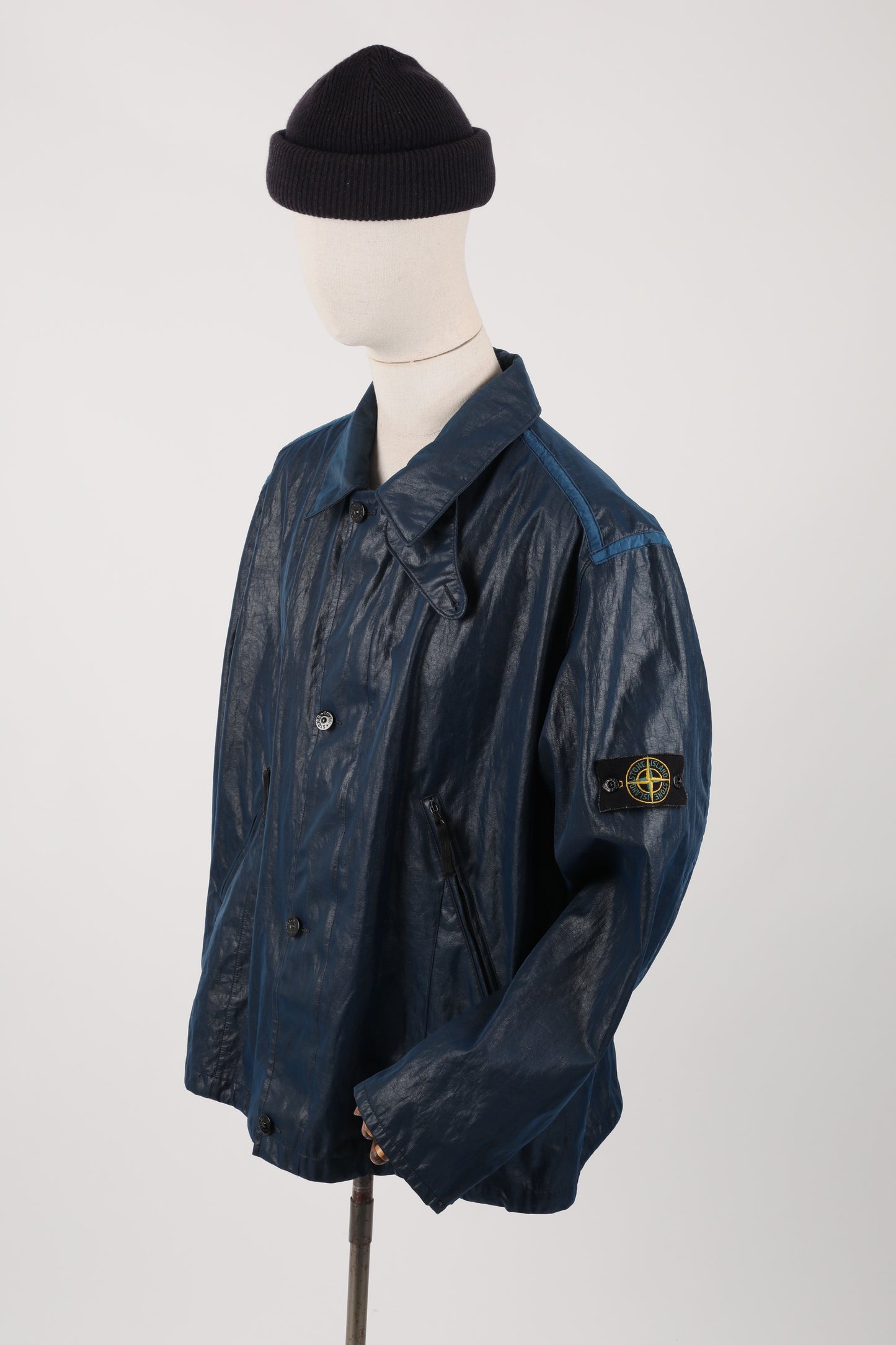 2001 Stone Island Laminated webbing jacket (XXL)
