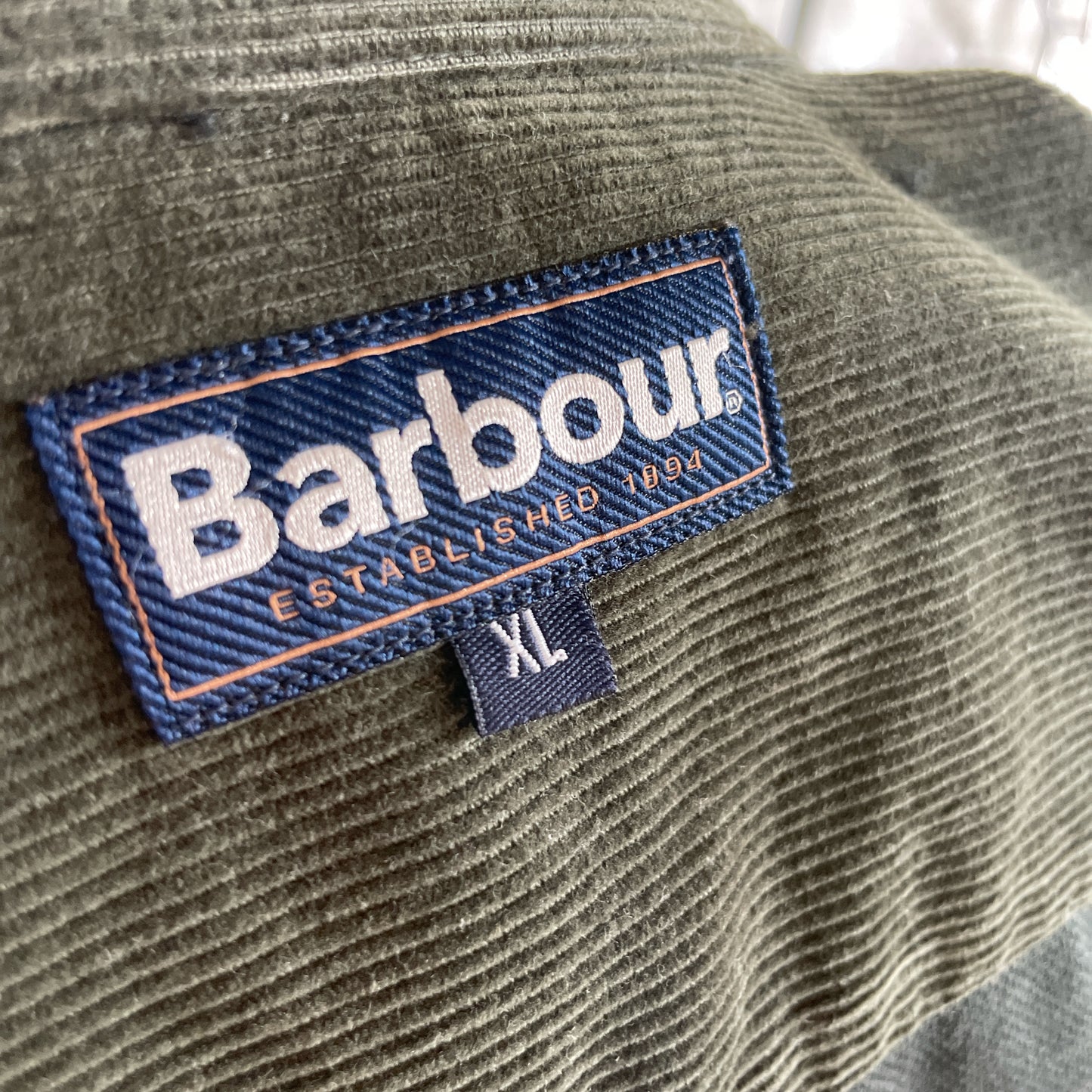 Barbour 4 pocket overshirt in dark forest green colour flannel cotton shirt - XL