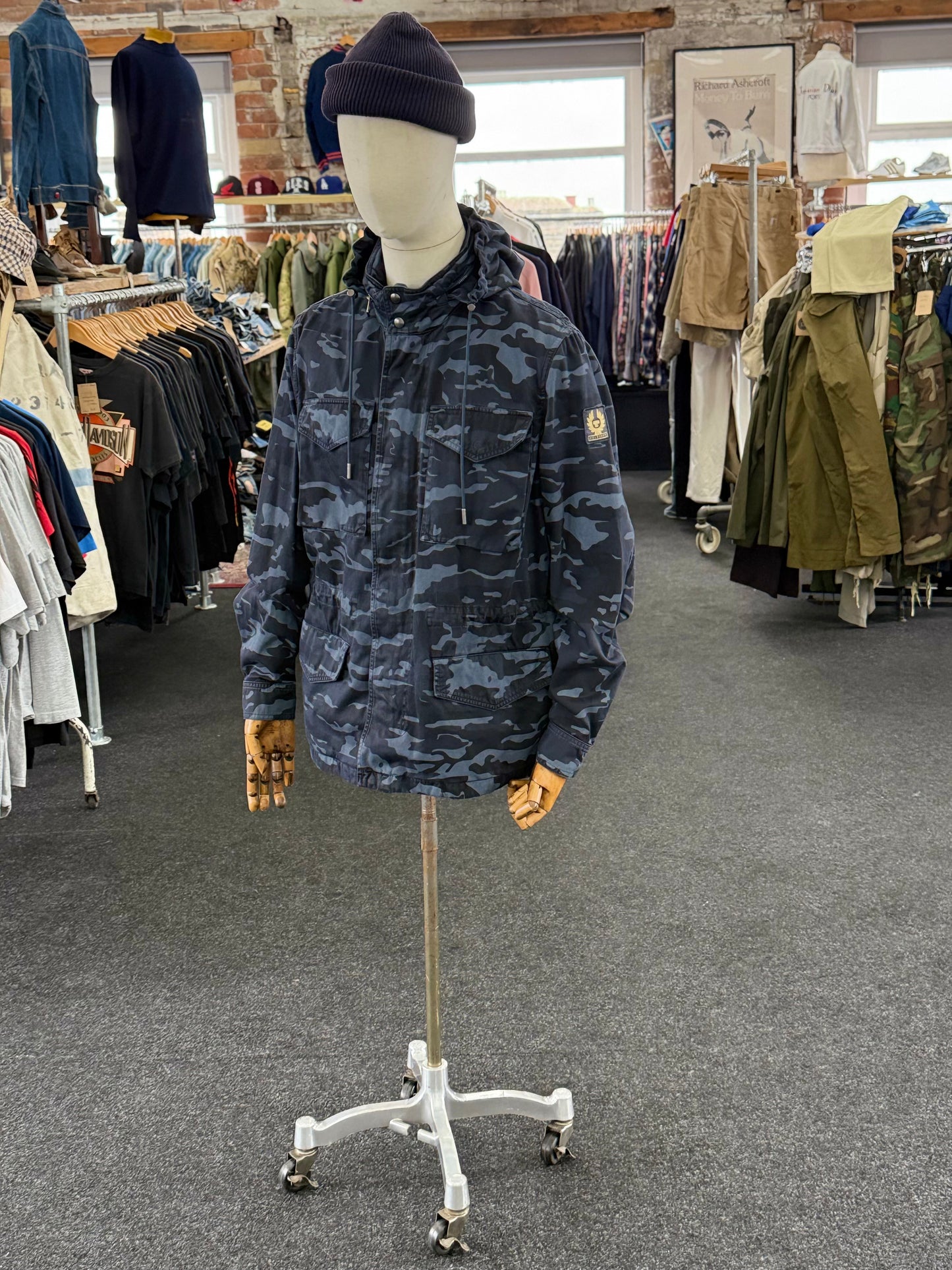 Belstaff Fieldwood camo field jacket - Dark Ink - UK 38