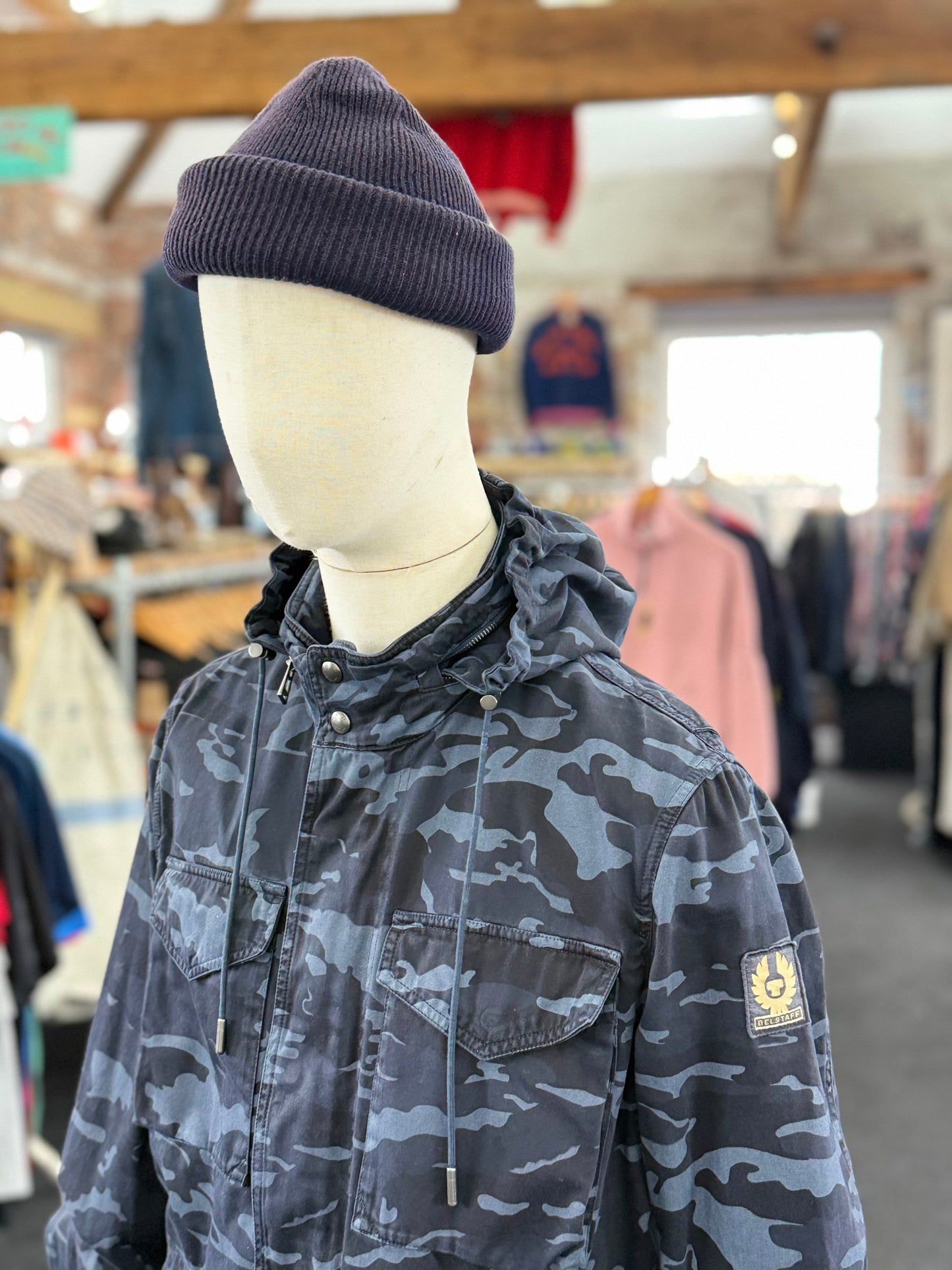 Belstaff Fieldwood camo field jacket - Dark Ink - UK 38