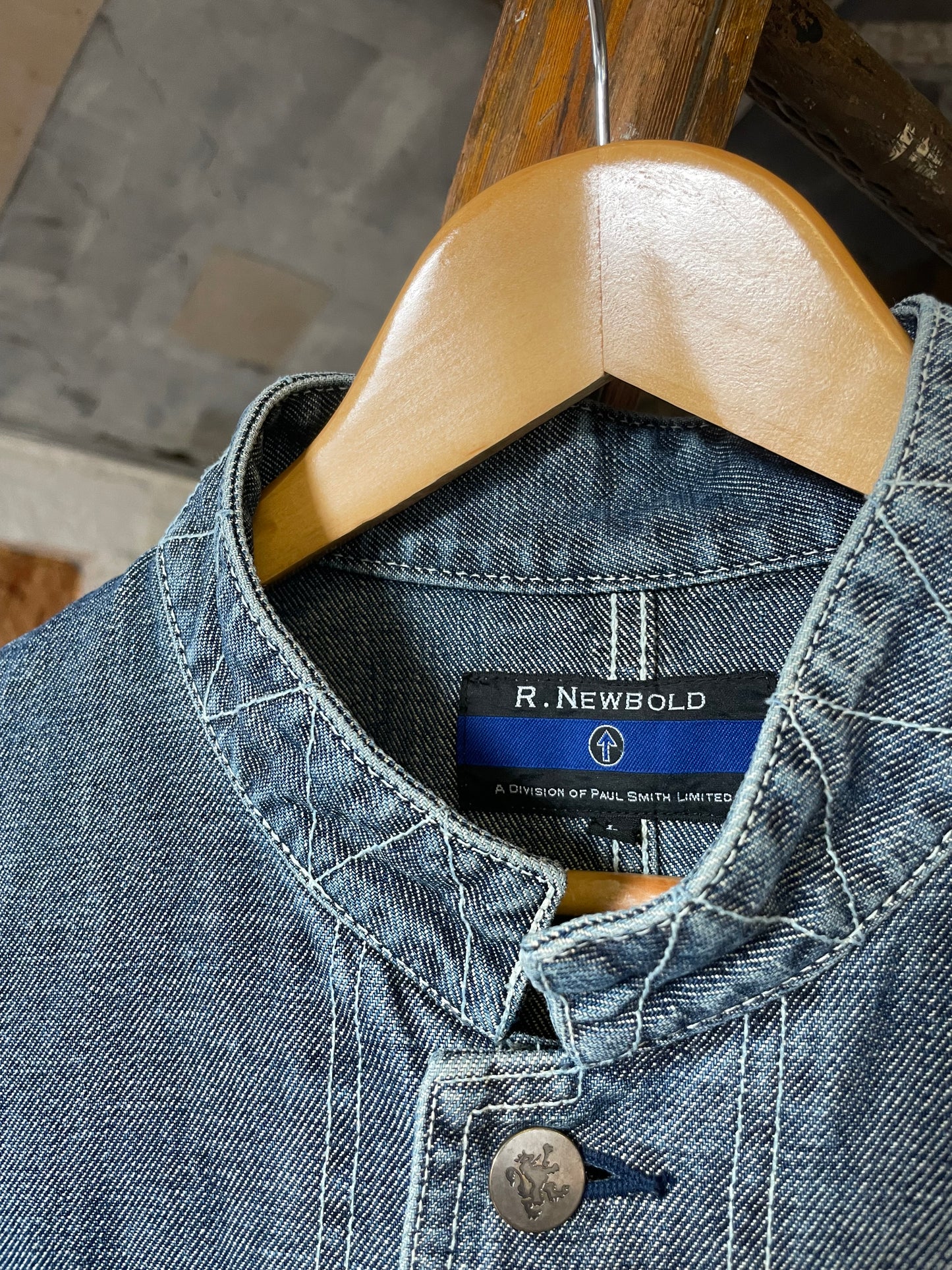 R. Newbold yellow line selvedge railroad jacket (L)