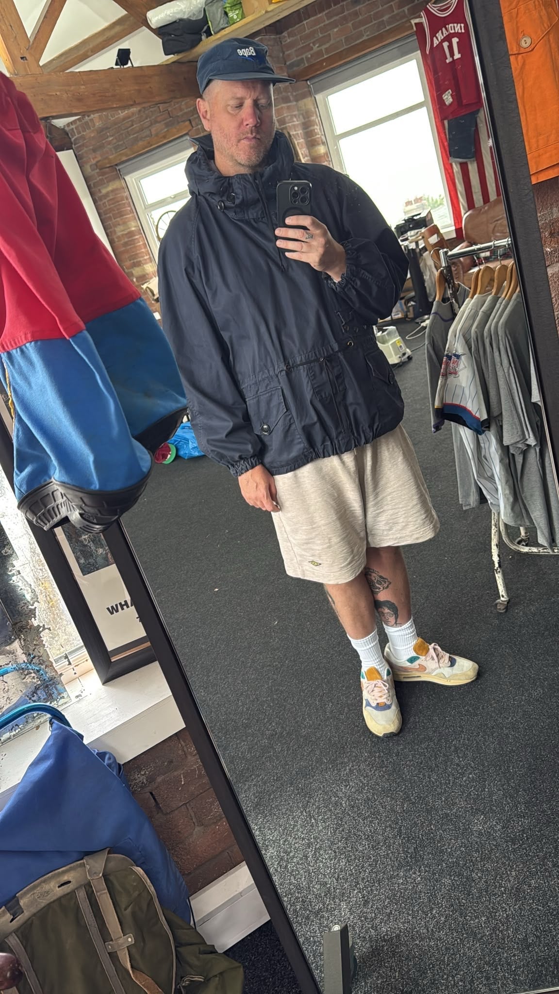 1980s Royal Navy deck smock Ventile cotton XXL