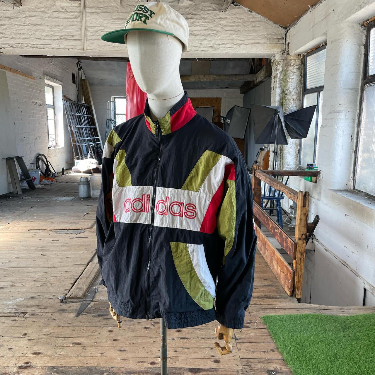 Rare 90s Adidas Team Olympic track jacket windbreaker (M)