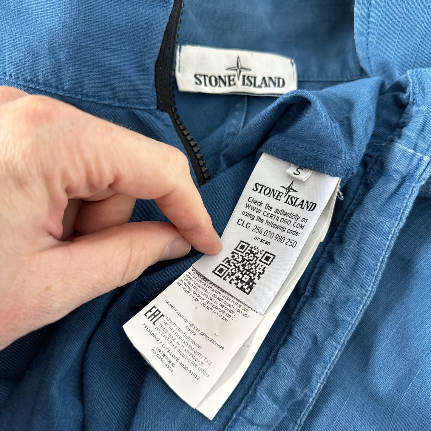 Stone Island AW2020 1/4 Zip Ripstop smock overshirt (S)