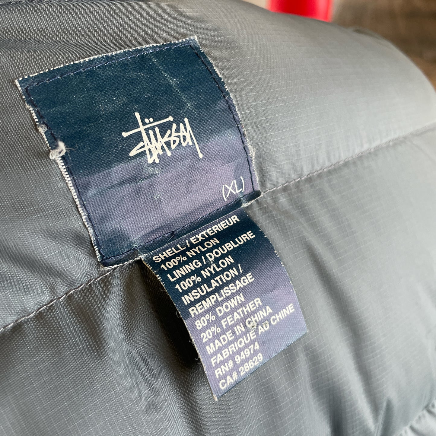 90s Stussy down overshirt / jacket (XL)