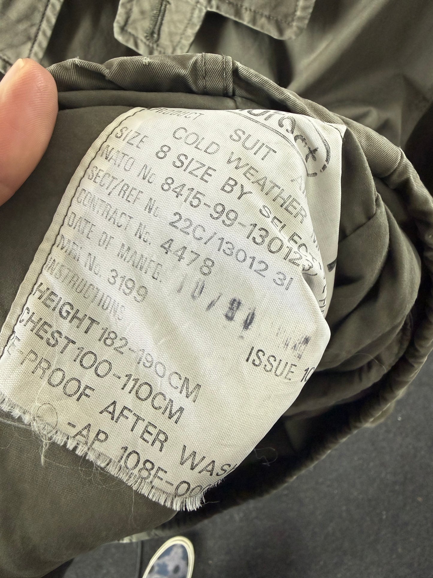 1980 RAF Aircrew cold weather ventile parka (Size 8 - XL)
