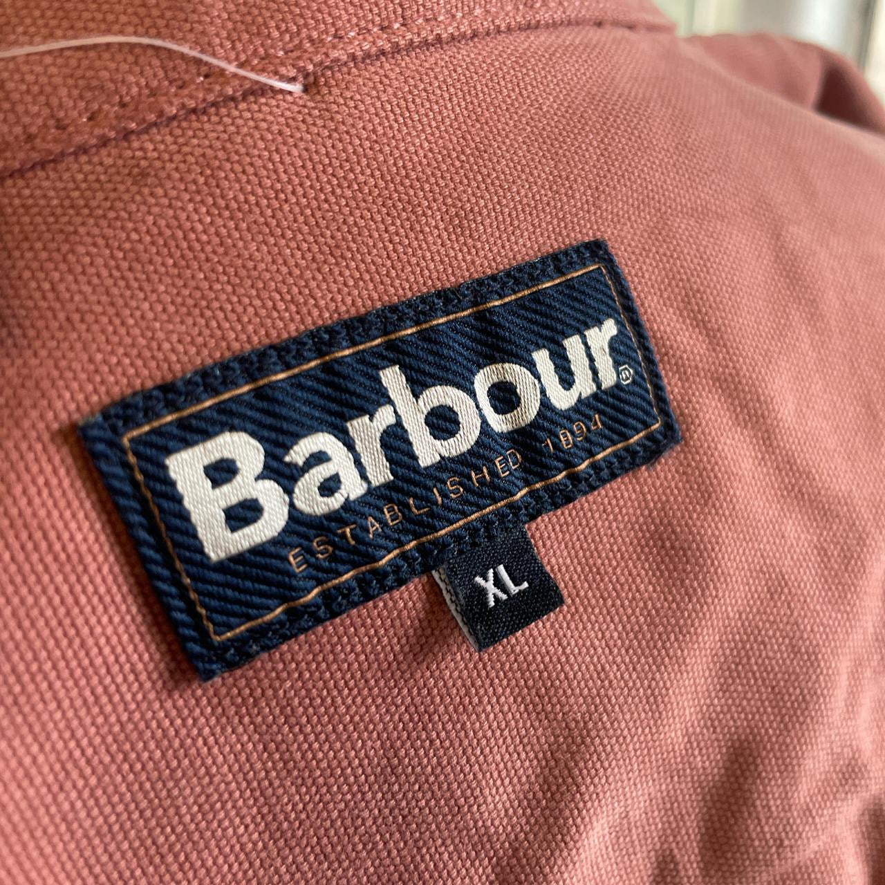 Barbour overshirt in salmon pink (XL)