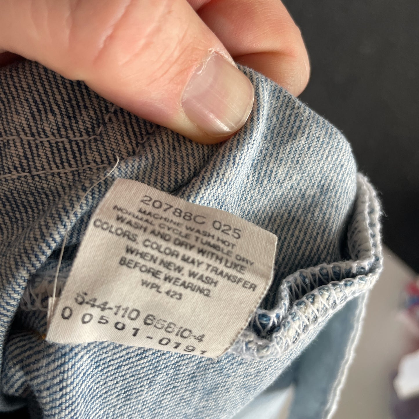 Vintage 1991 Levi’s 501 stonewashed jeans 34 x 34