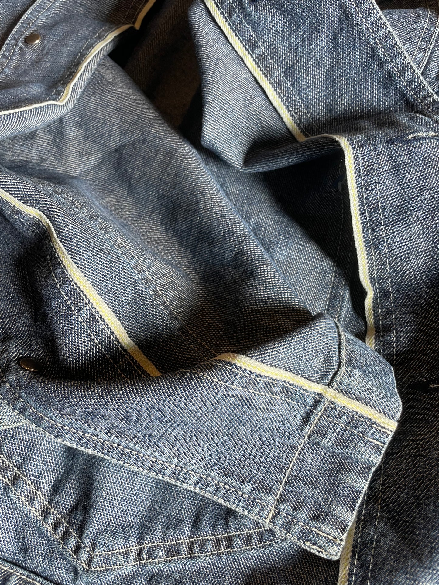 R. Newbold yellow line selvedge railroad jacket (L)