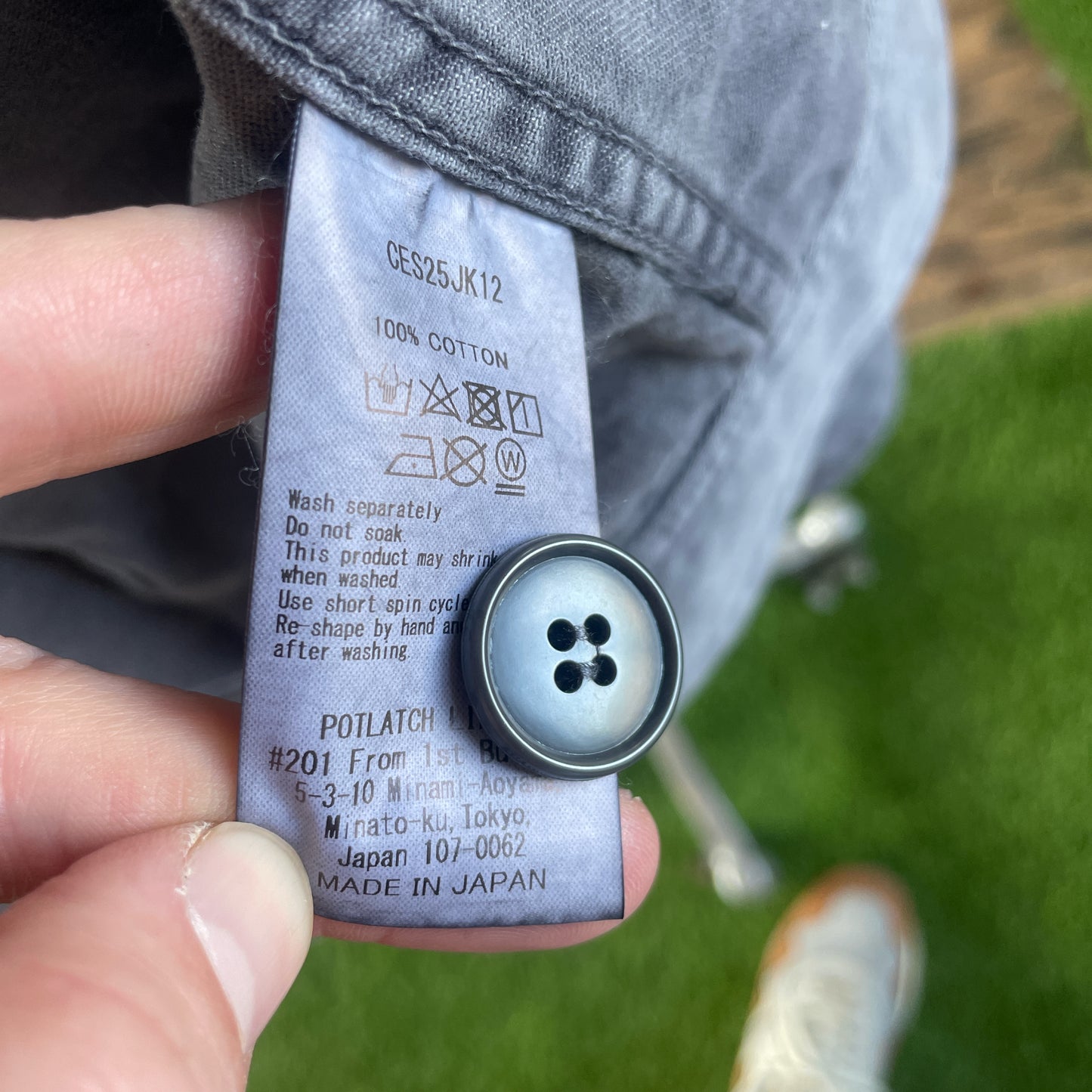 Cav Empt C.E OVERDYE BRUSHED COTTON BUTTON JACKET (L)