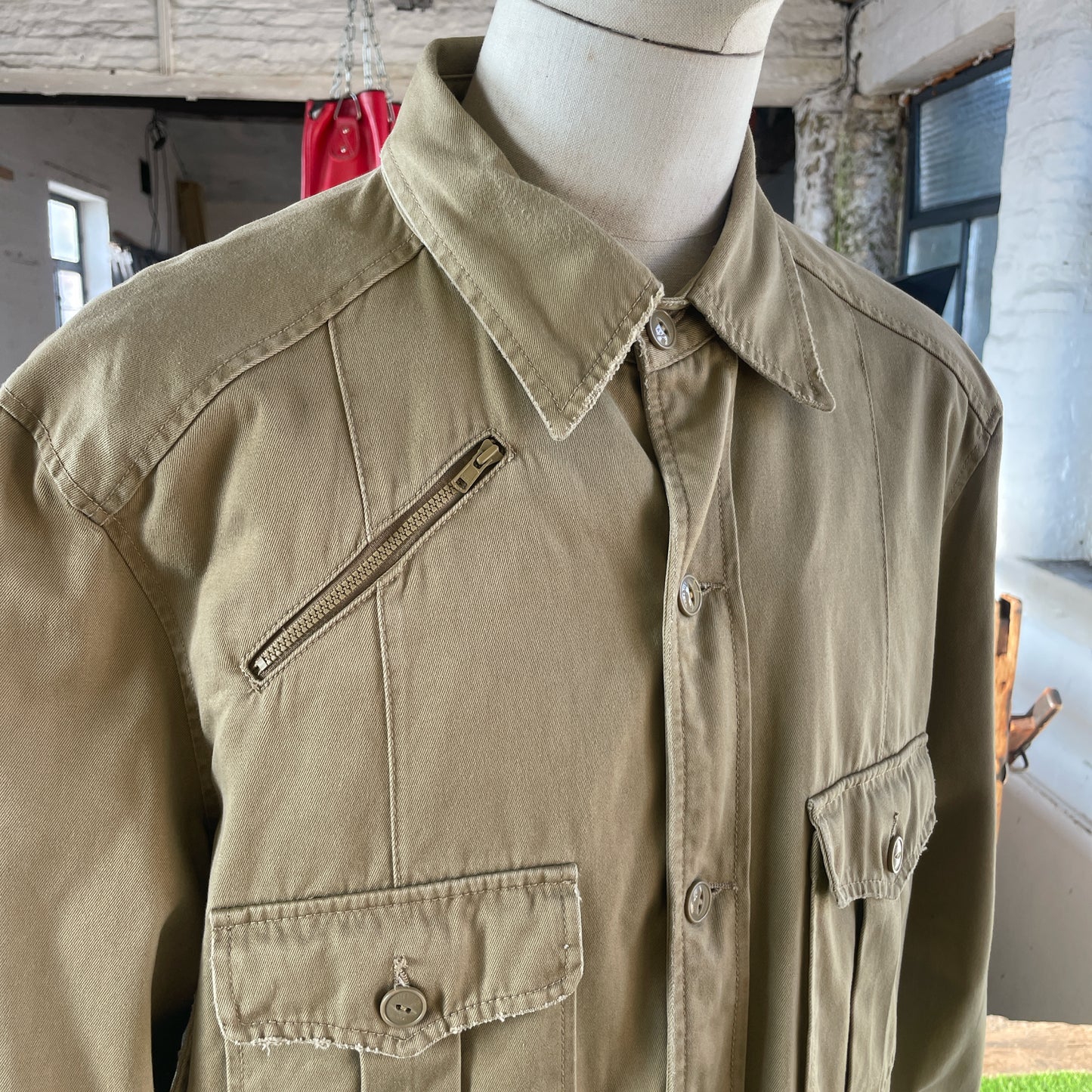 Late 90s One True Saxon Safari overshirt - (L)