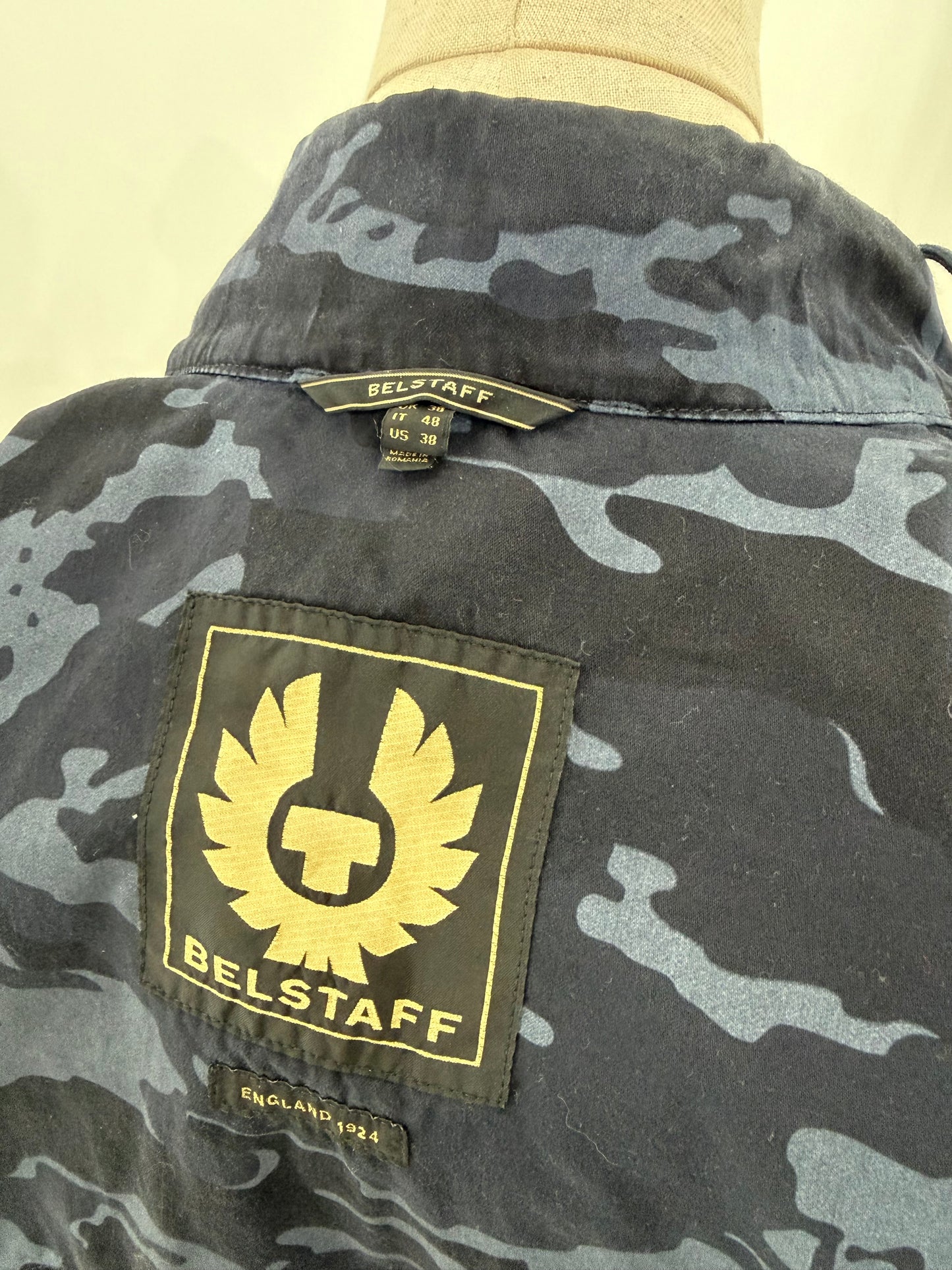 Belstaff Fieldwood camo field jacket - Dark Ink - UK 38