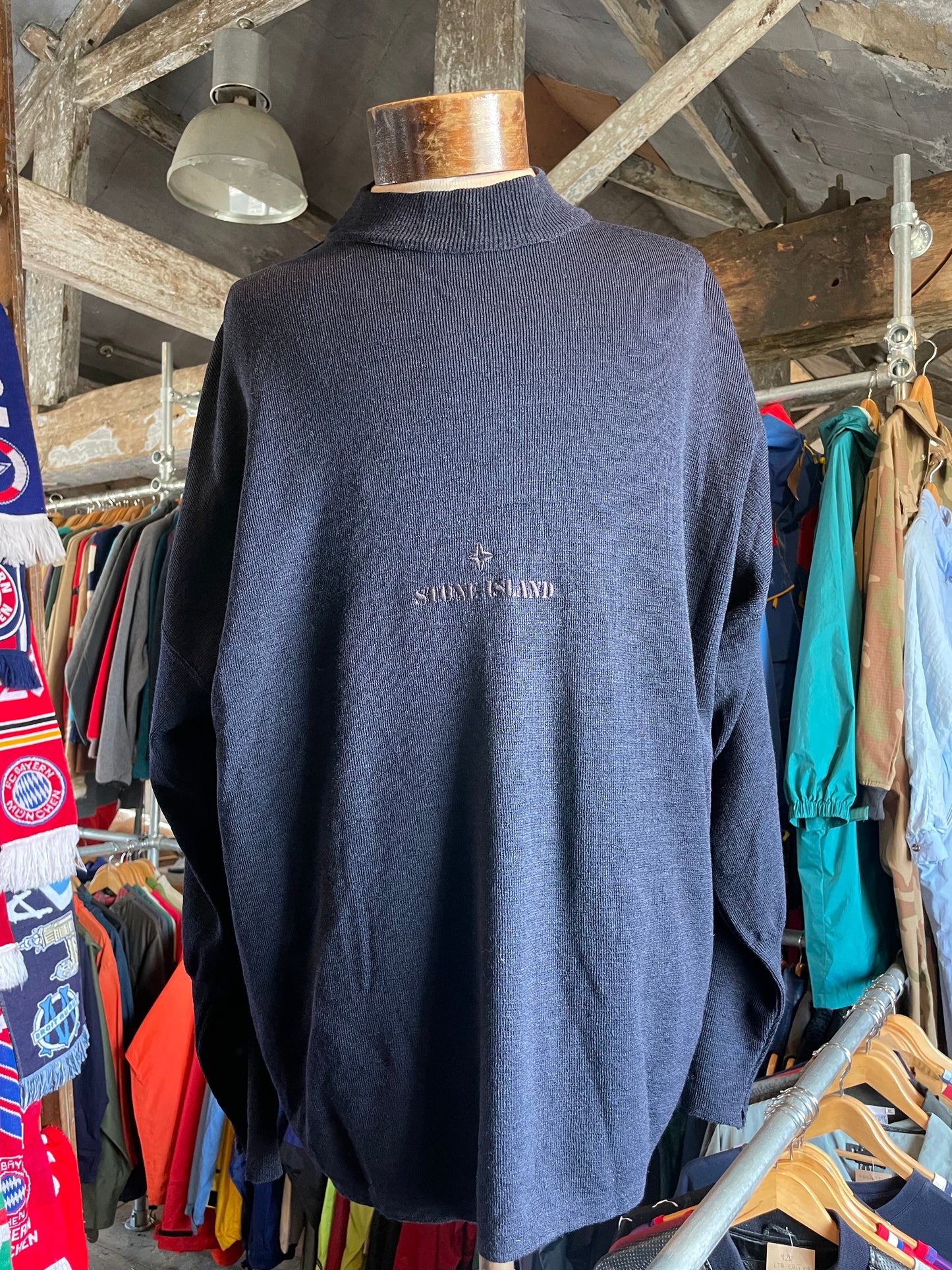 1980s Stone Island spell out knit (L)