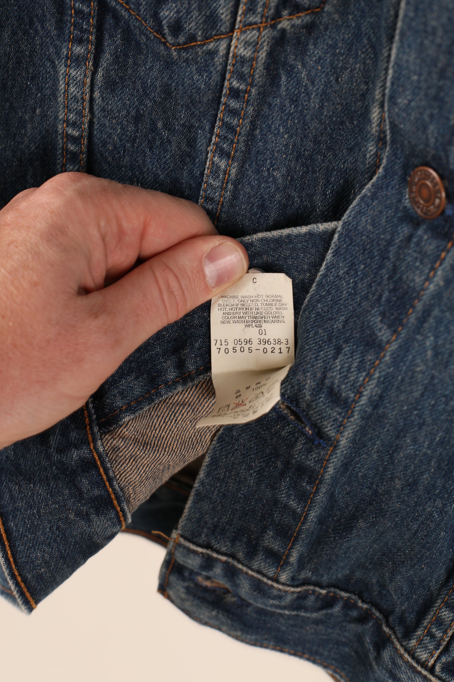 90s Levi's type 3 denim trucker jacket 36" Made in USA