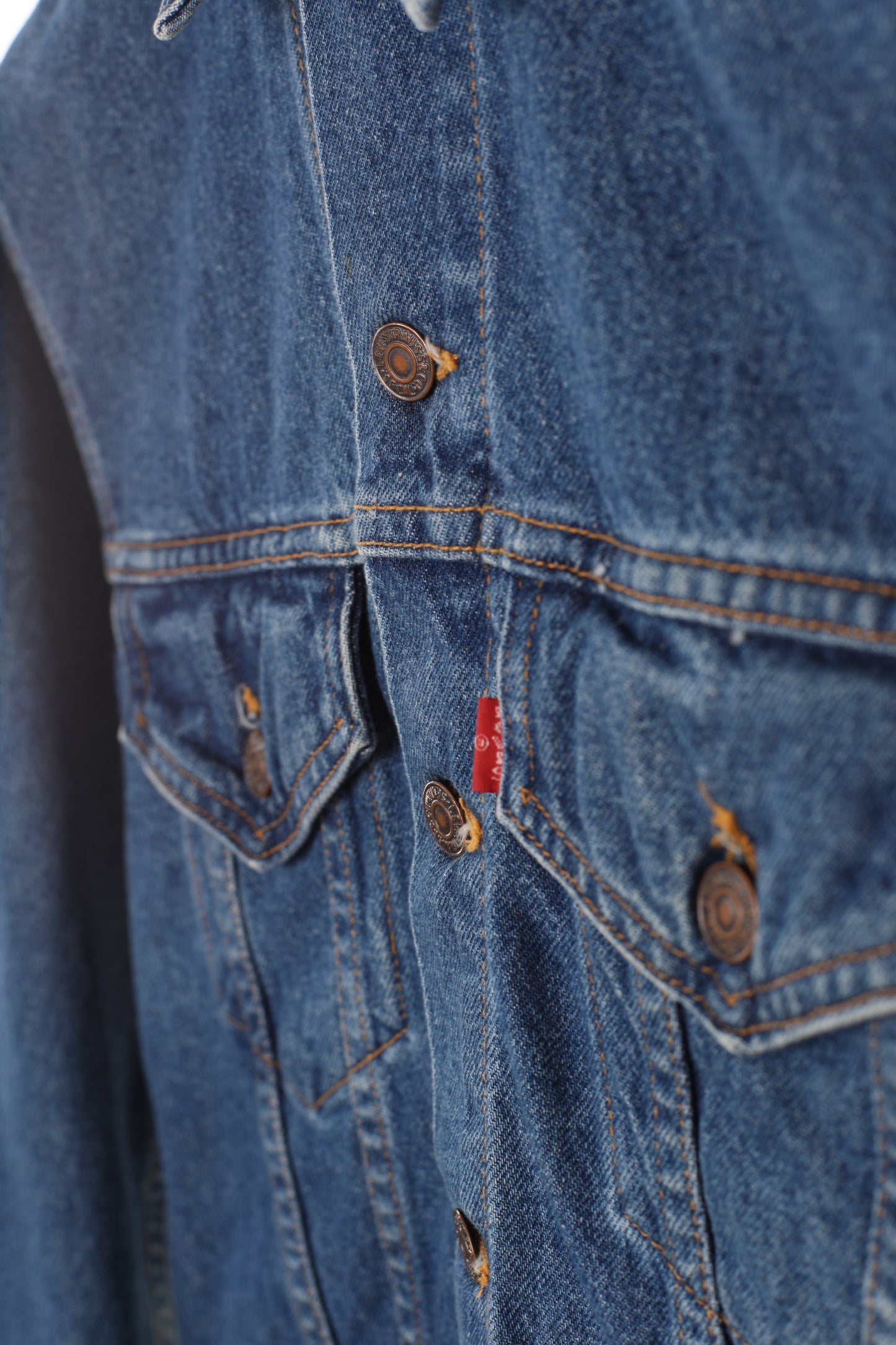 90s Levi's type 3 red tab denim trucker jacket - size 36"