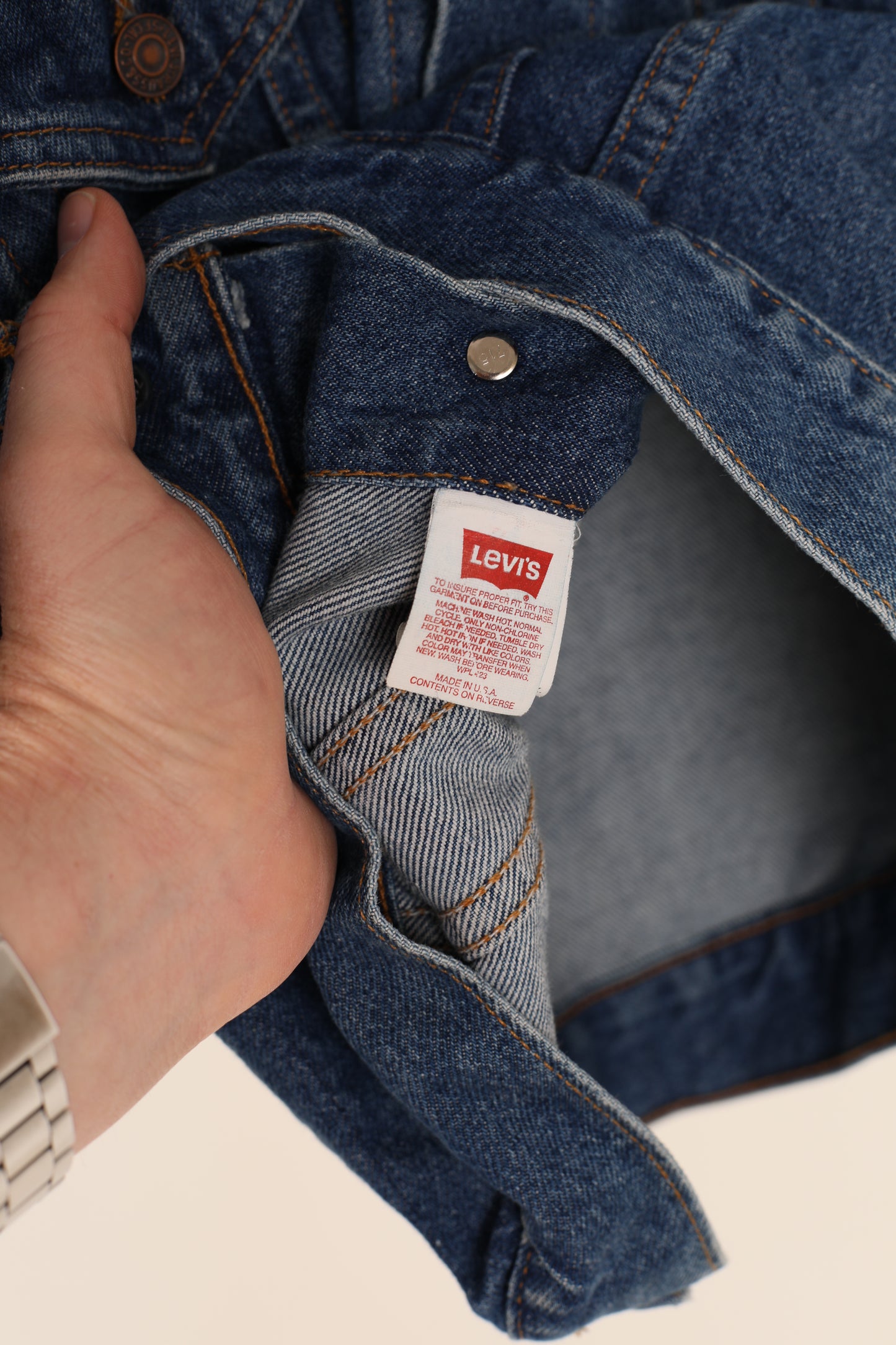 90s Levi's type 3 red tab denim trucker jacket - size 36"