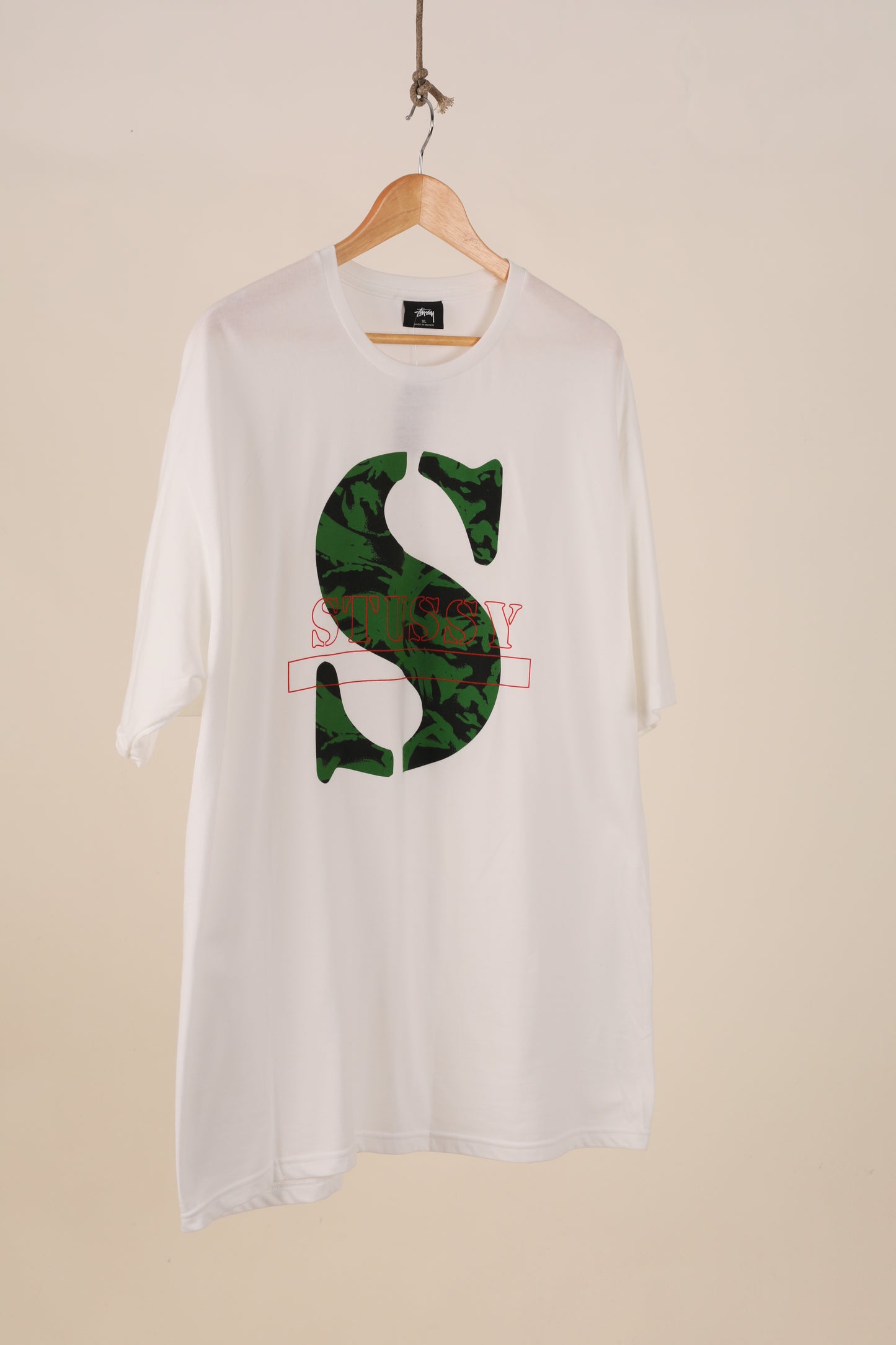 Deadstock Stussy S Camo Tee - White (L,XL)