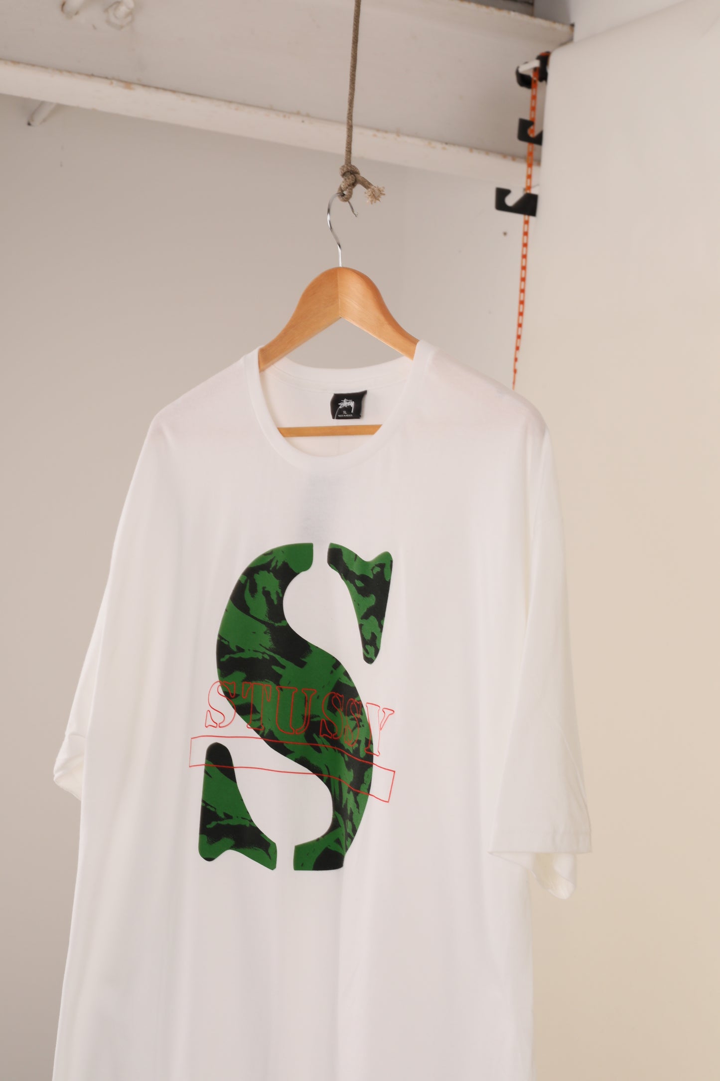 Deadstock Stussy S Camo Tee - White (L,XL)