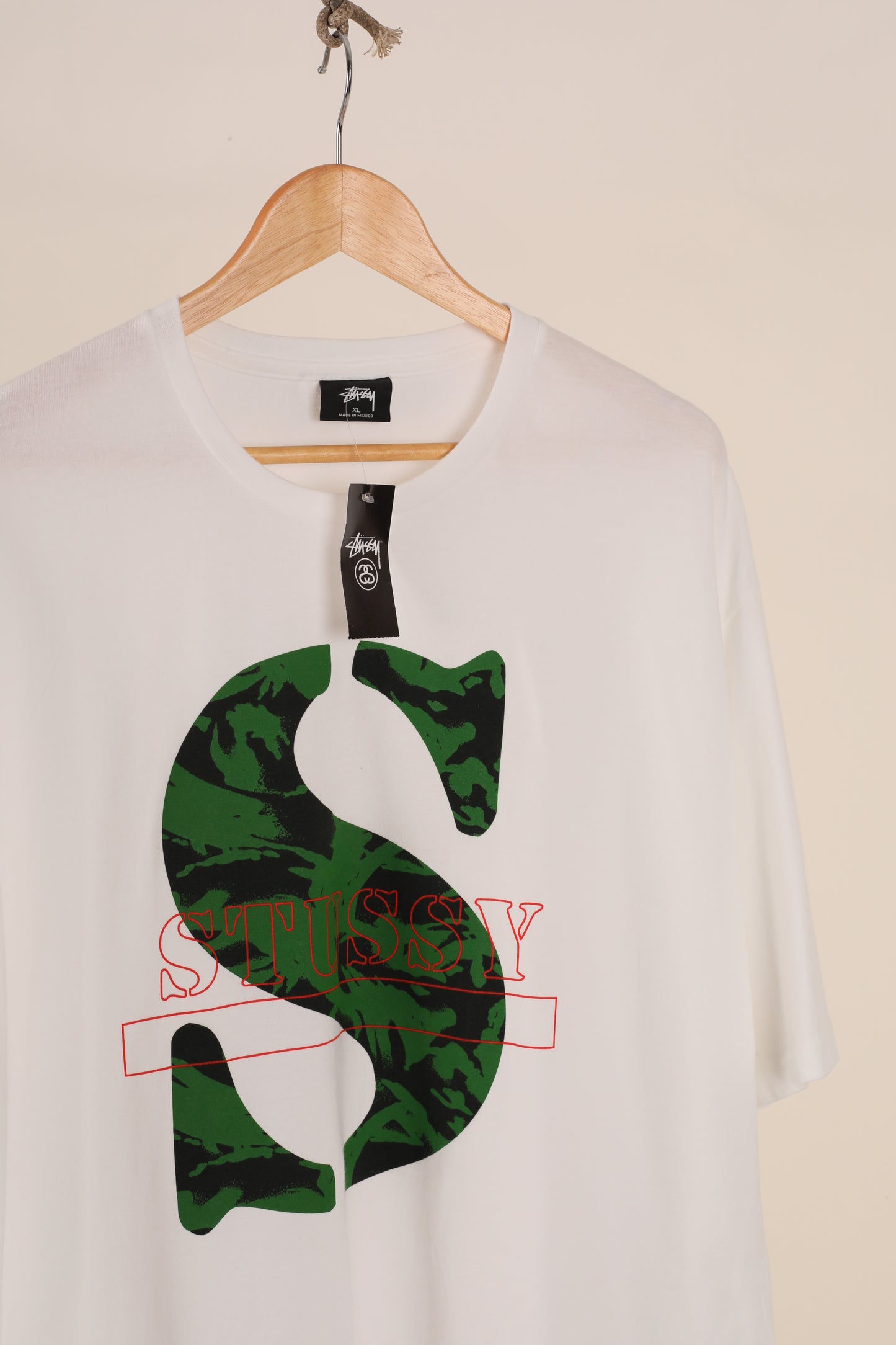 Deadstock Stussy S Camo Tee - White (L,XL)