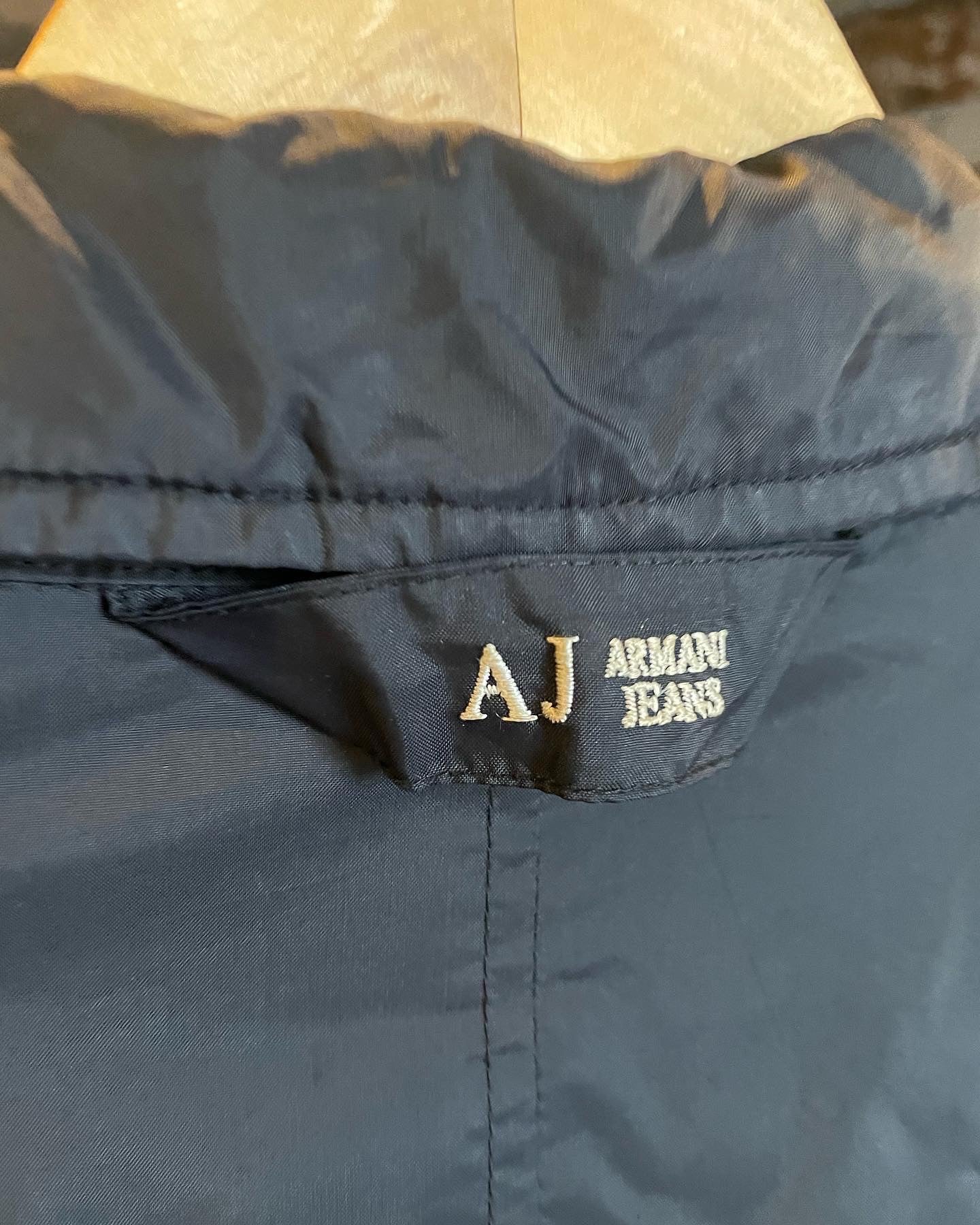 00s Armani Jeans quilted trench coat