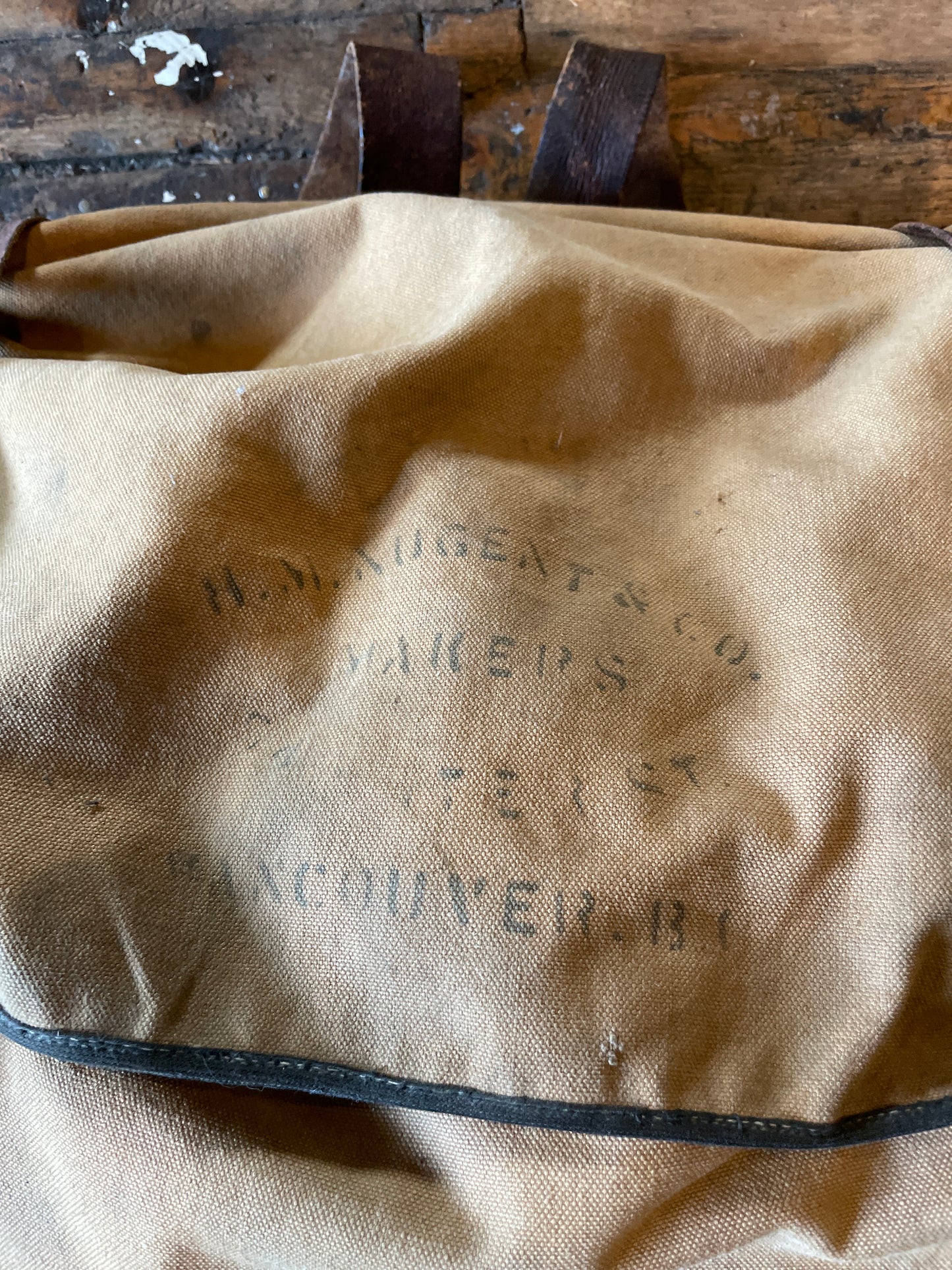 1920s Canadian Canvas Mountaineering backpack H.M Nugent & Co , Canada