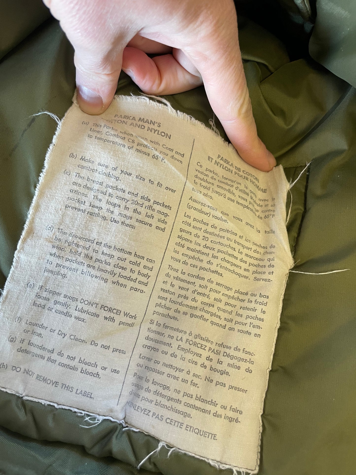 1970 Canadian Extreme Cold Weather parka