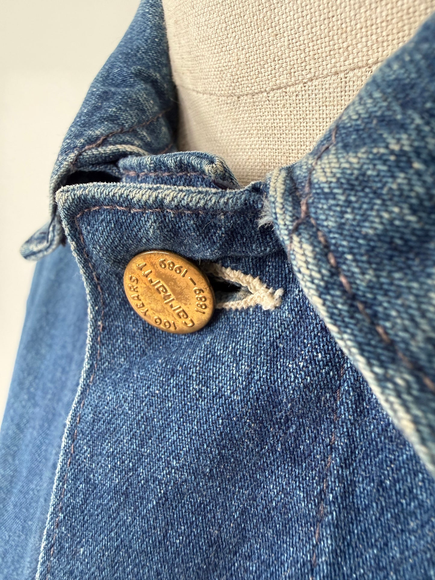 1989 Carhartt 100th Anniversary denim chore jacket Medium