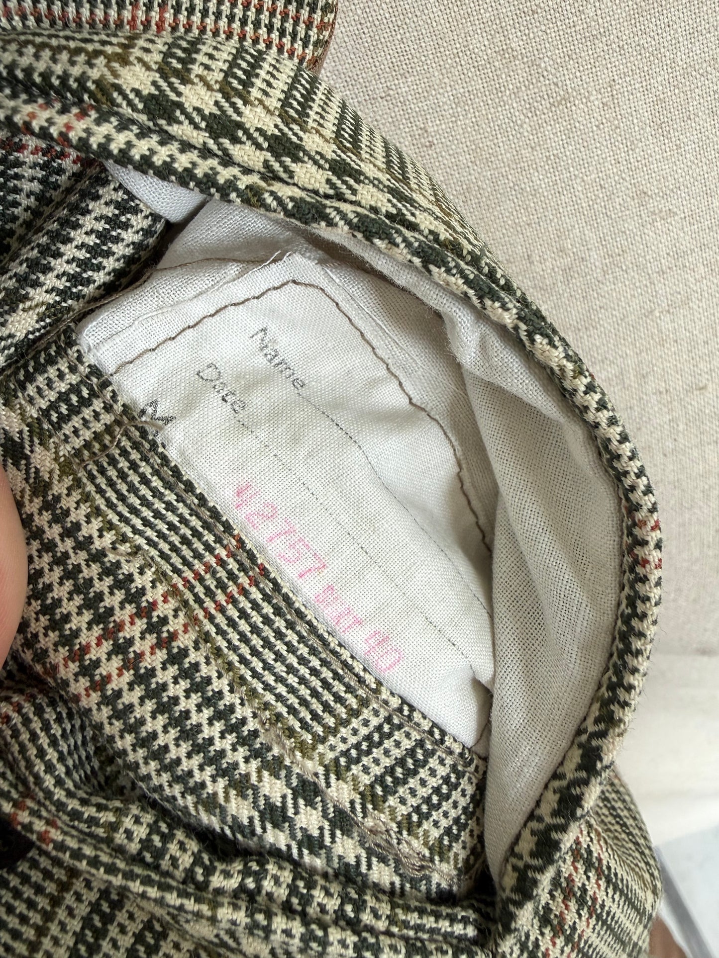 70s Aquascutum checked trench coat - 40”