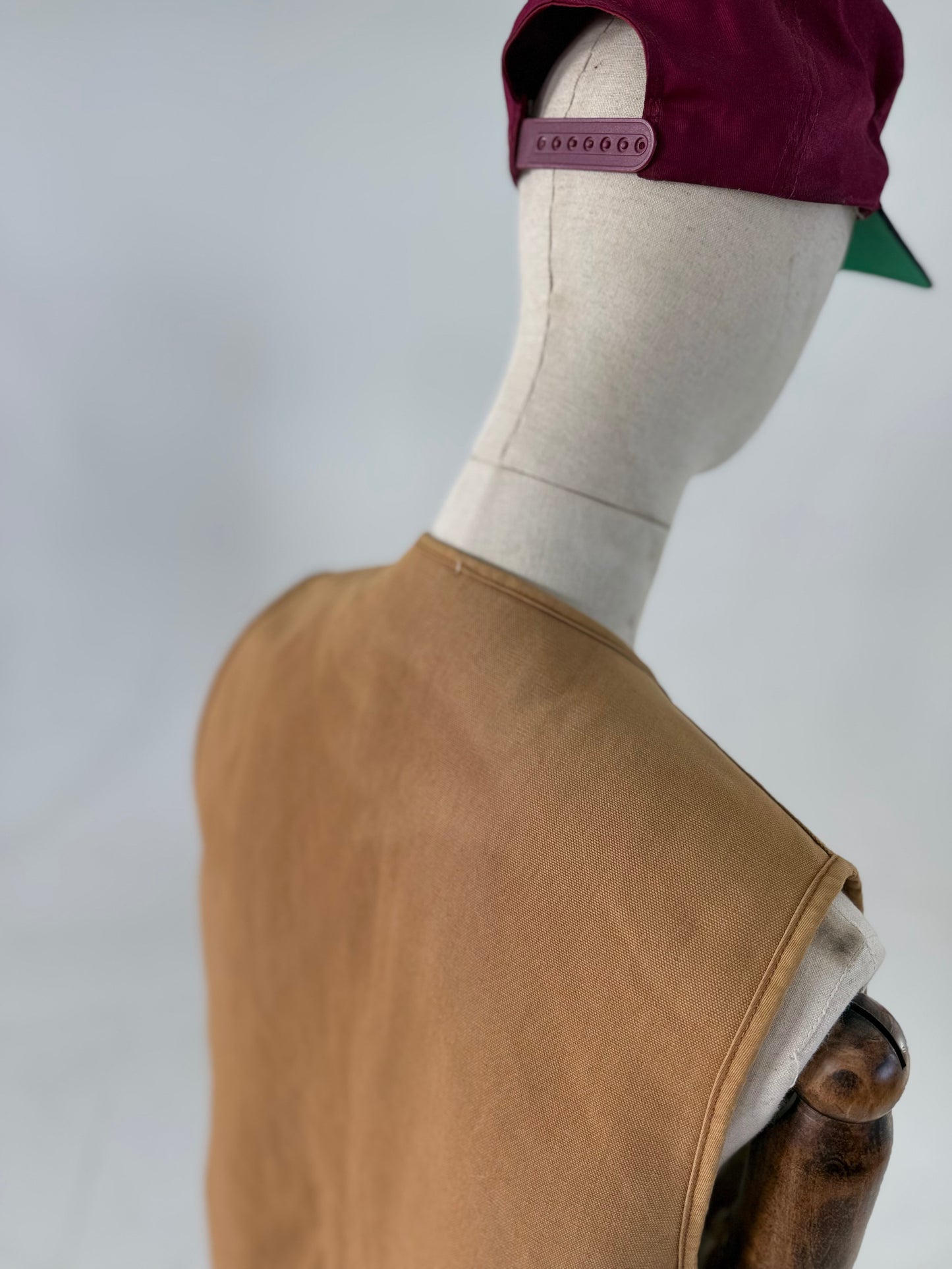 Vintage 80s Carhartt duck canvas shearling hunting vest XL