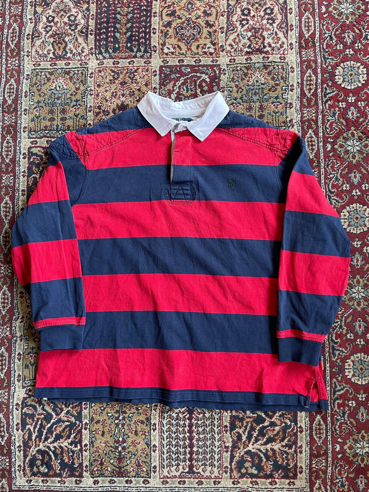 00s Polo Ralph Lauren stripe rugby jersey (3XL)