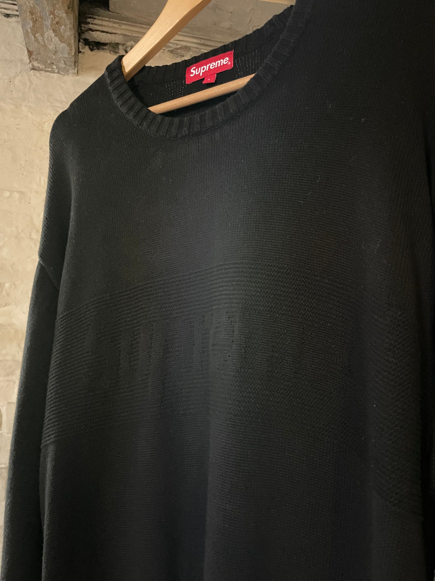 2023 Supreme box logo black black knitwear jumper (L)