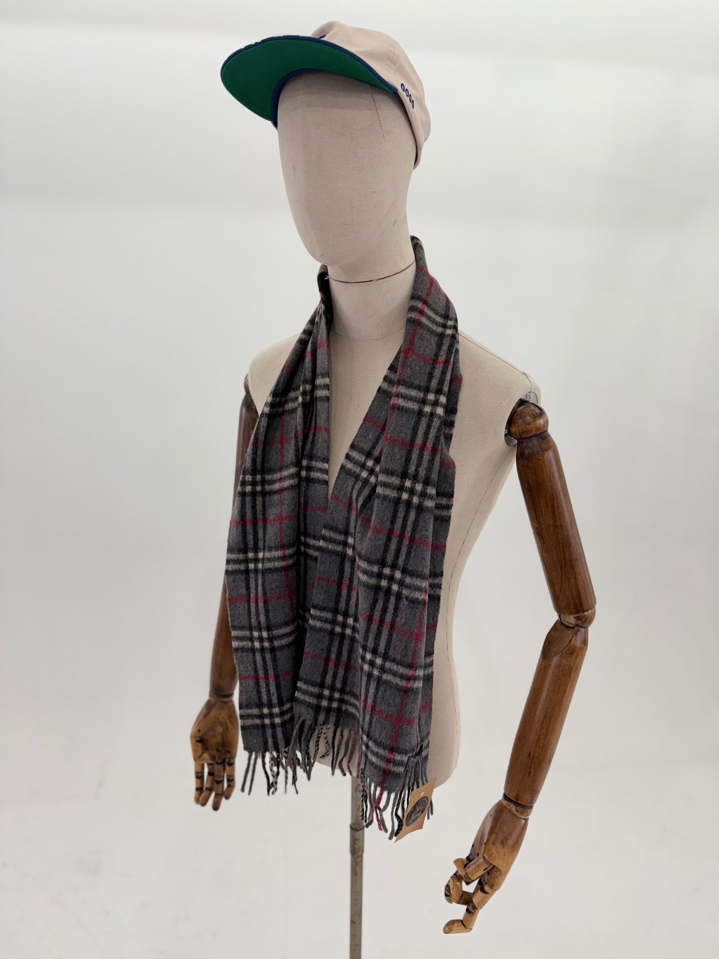 80s Burberry cashmere nova check scarf
