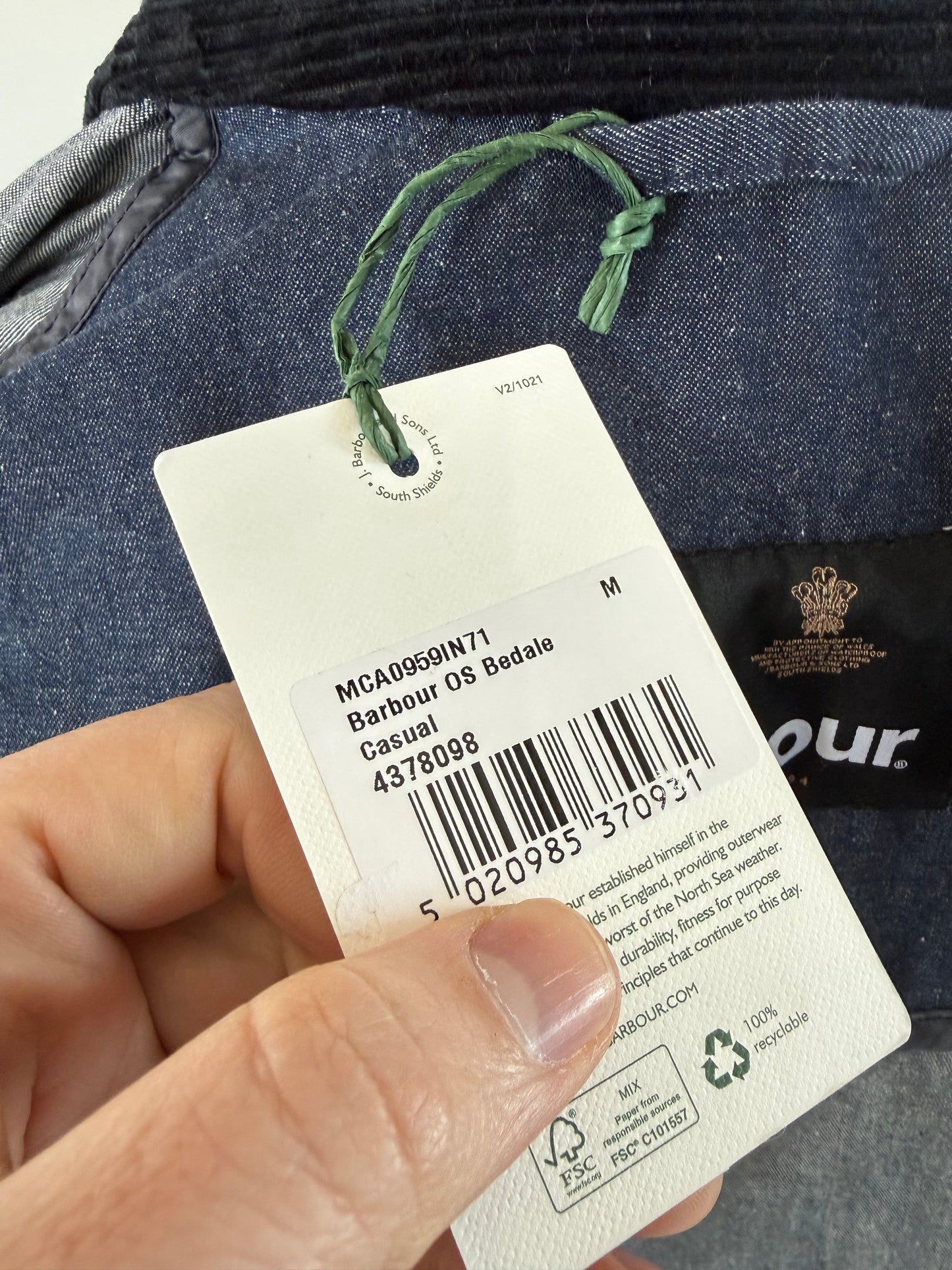 SS24 Barbour Bedale denim jacket- (BNWT) Medium