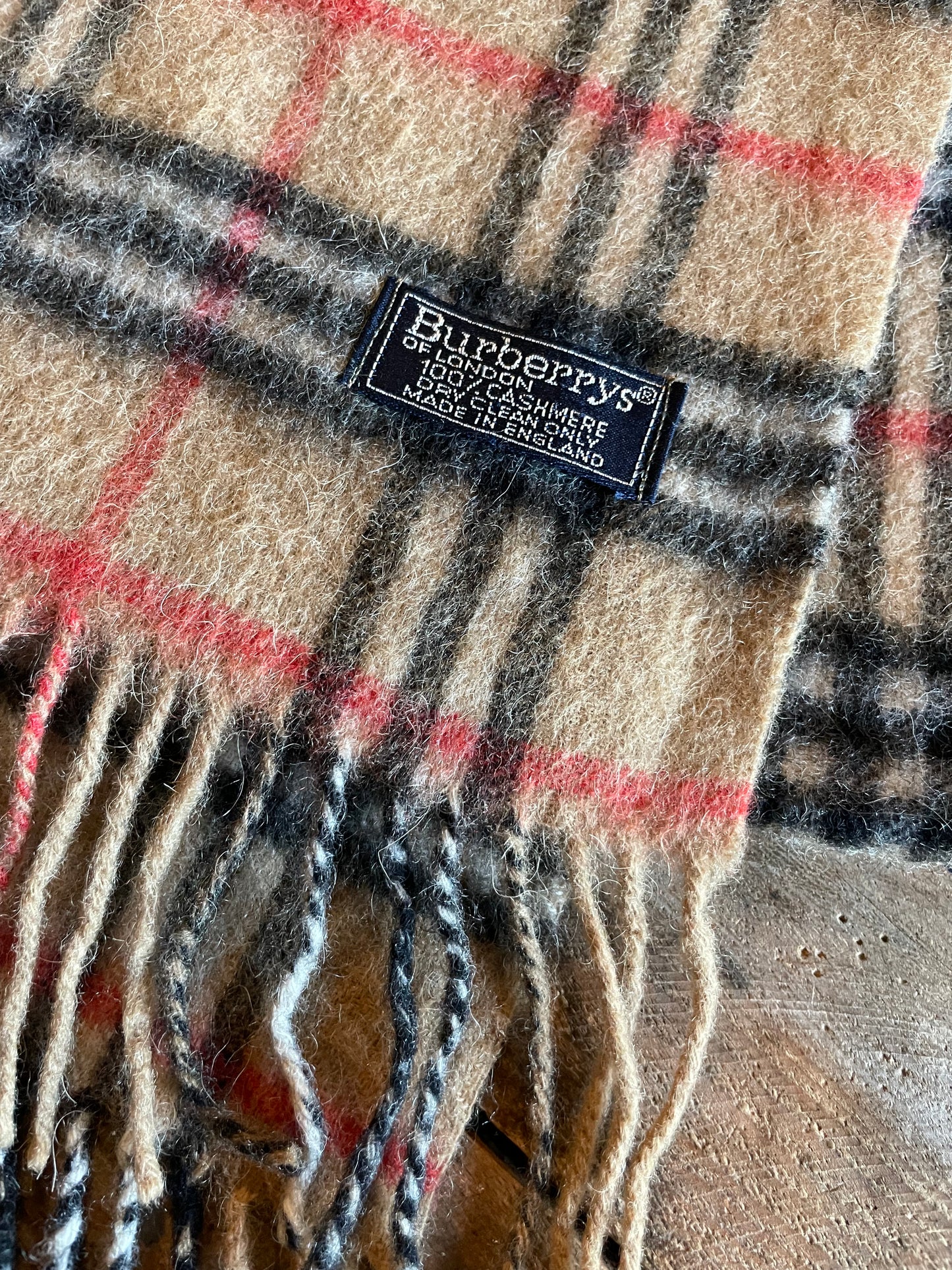 80s Burberry cashmere nova check scarf