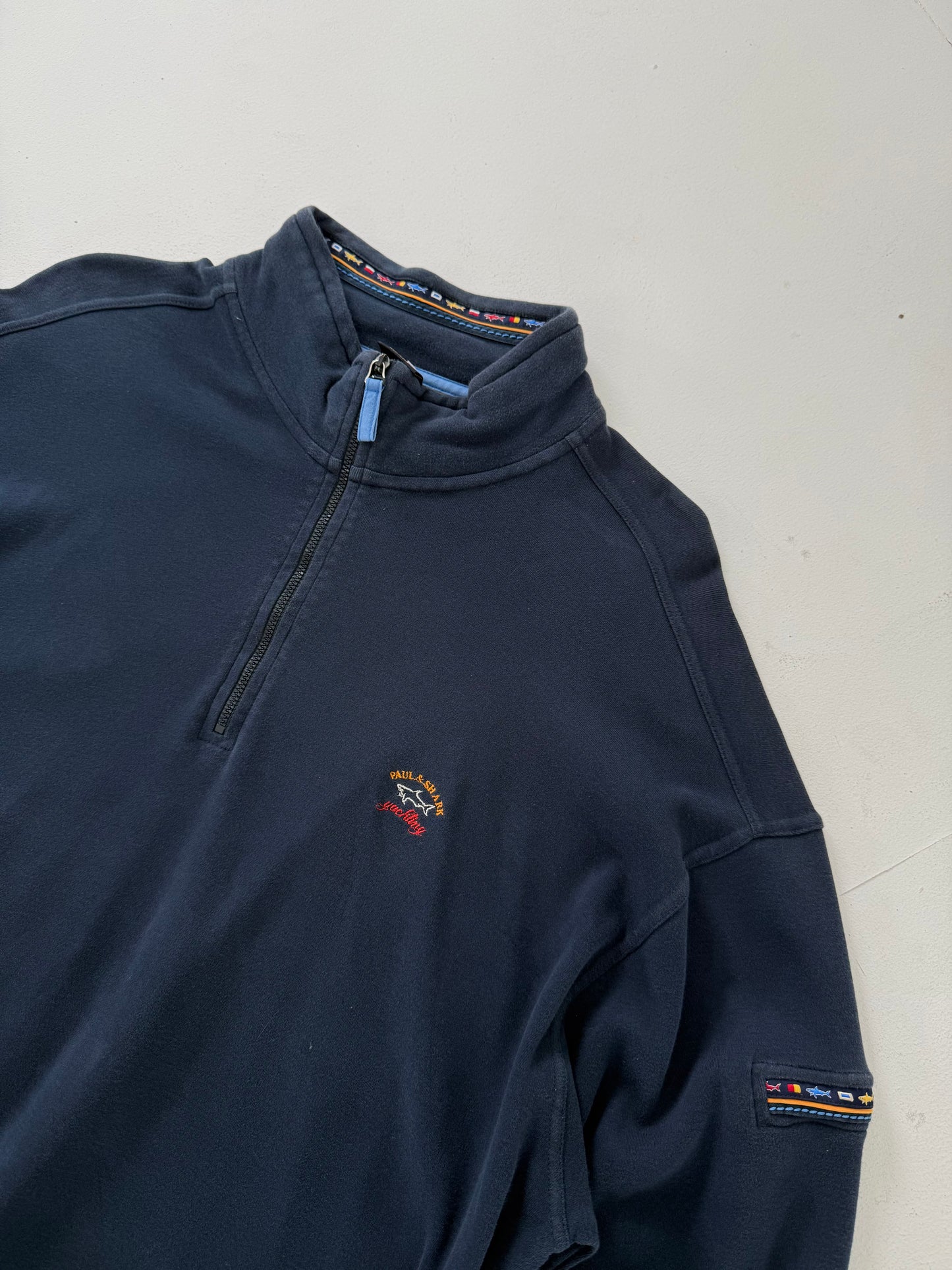 90s Paul & Shark 1/4 zip sweatshirt