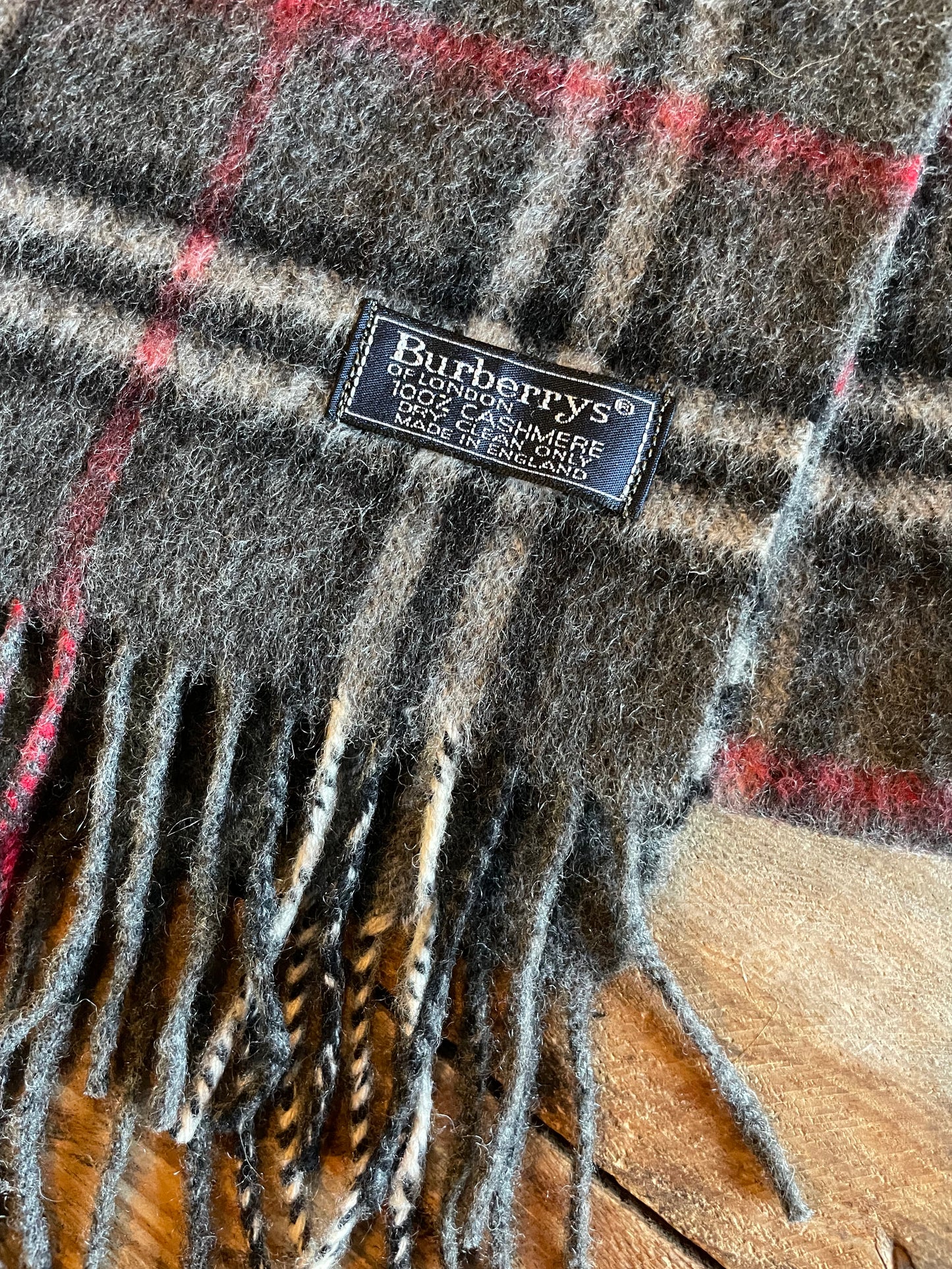 80s Burberrys of London Cashmere nova check scarf