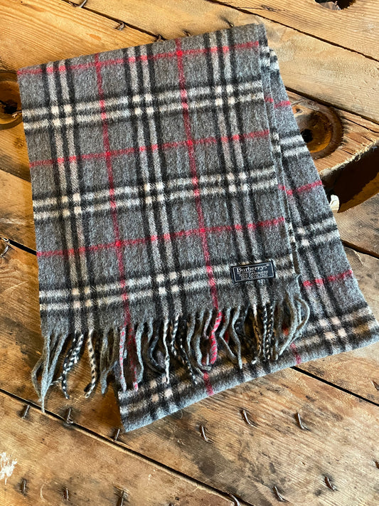 80s Burberry cashmere nova check scarf