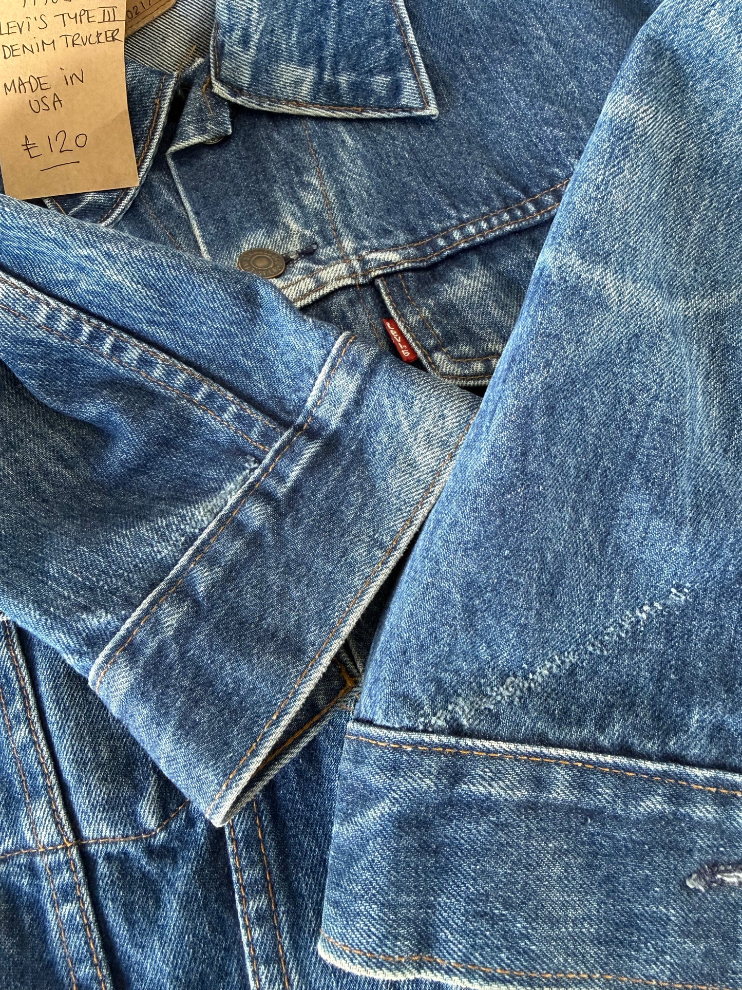 1970s Levi’s Type III denim trucker jacket Made in USA 38”